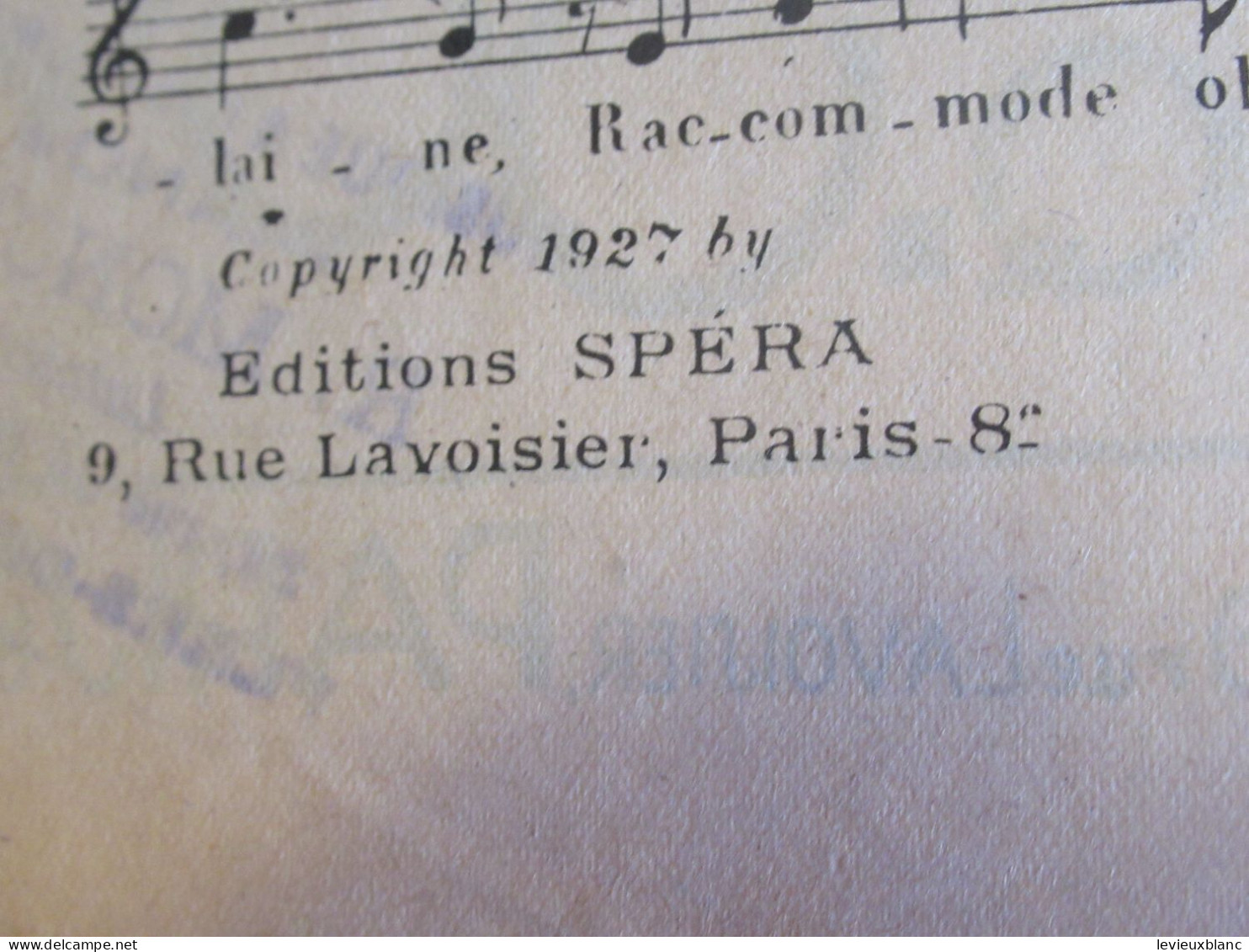 Partition Ancienne/" Le Raccommodeur De Faïence  "/Chanson Typique Simple Histoire/ Dedcoq-Soler/1927      PART349 - Otros & Sin Clasificación