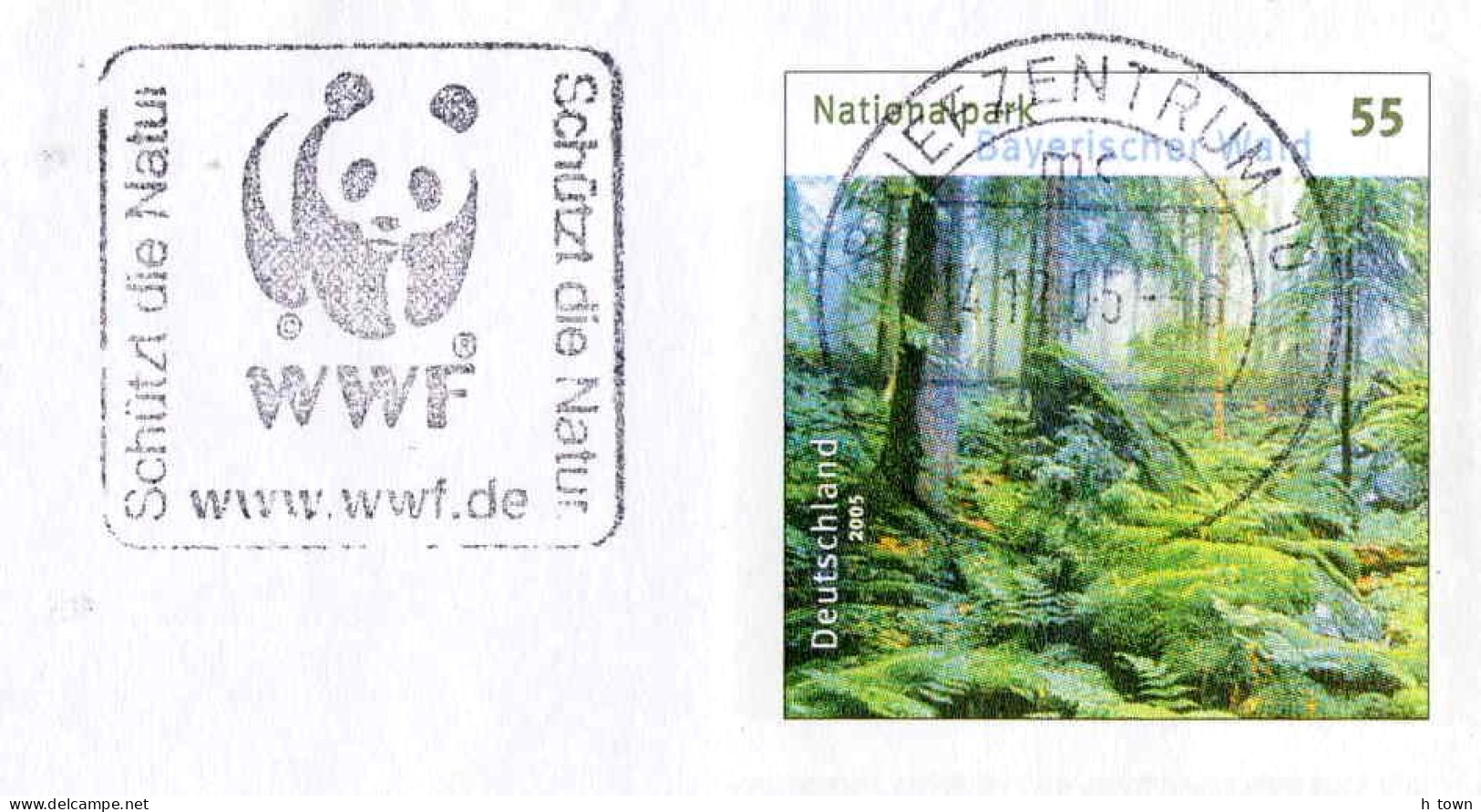 957  WWF, Défense De La Nature: Flamme D'Allemagne, 2005 - Nature Protection, Panda Slogan Cancel From Germany - Brieven En Documenten