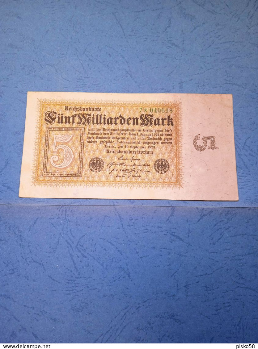 GERMANIA-P115b 5 MILIARDI M  5.9.1923 - - 5 Mrd. Mark