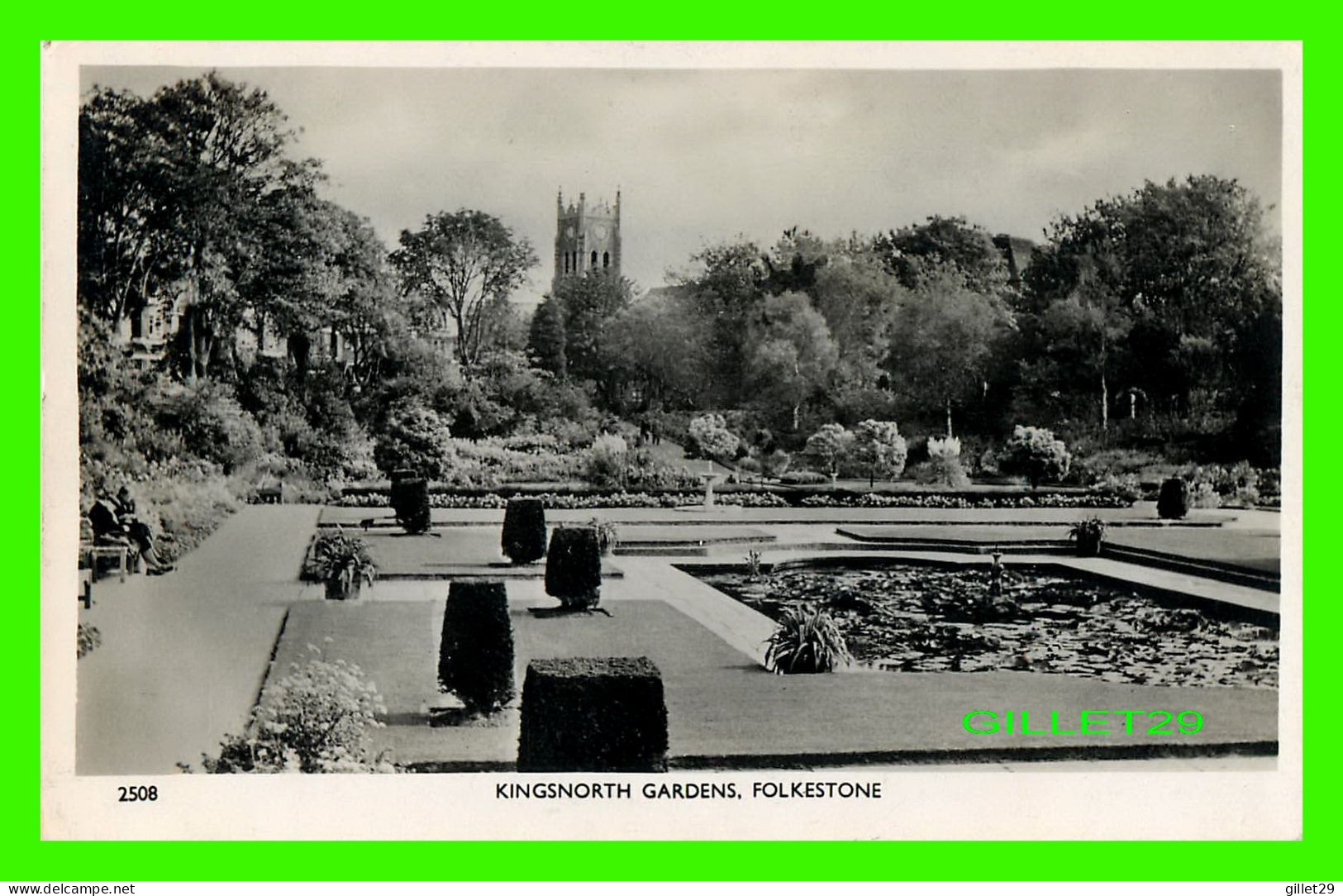 FOLKESTONE, KENT, UK - KINGSNORTH GARDENS - PUB. BY C. RICHTER PUB. LTD - REAL PHOTOGRAPH - - Folkestone