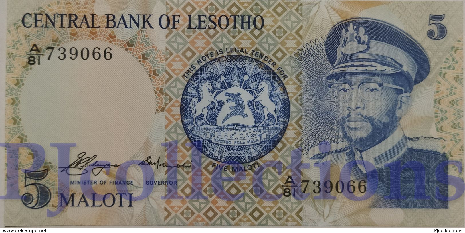 LESOTHO 5 MALOTI 1981 PICK 5a UNC - Lesotho
