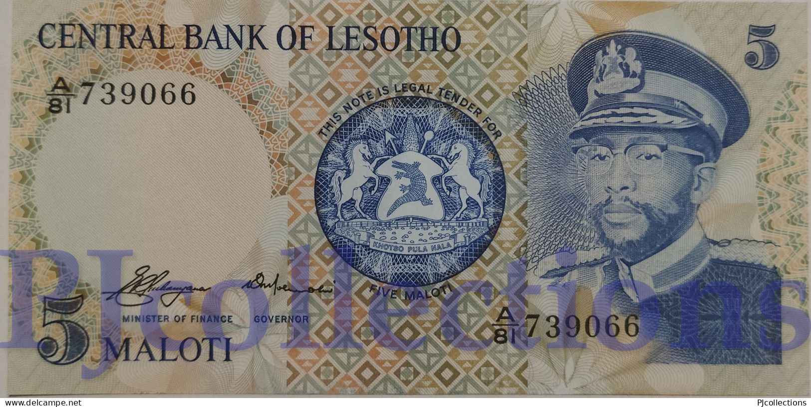 LESOTHO 5 MALOTI 1981 PICK 5a UNC - Lesoto