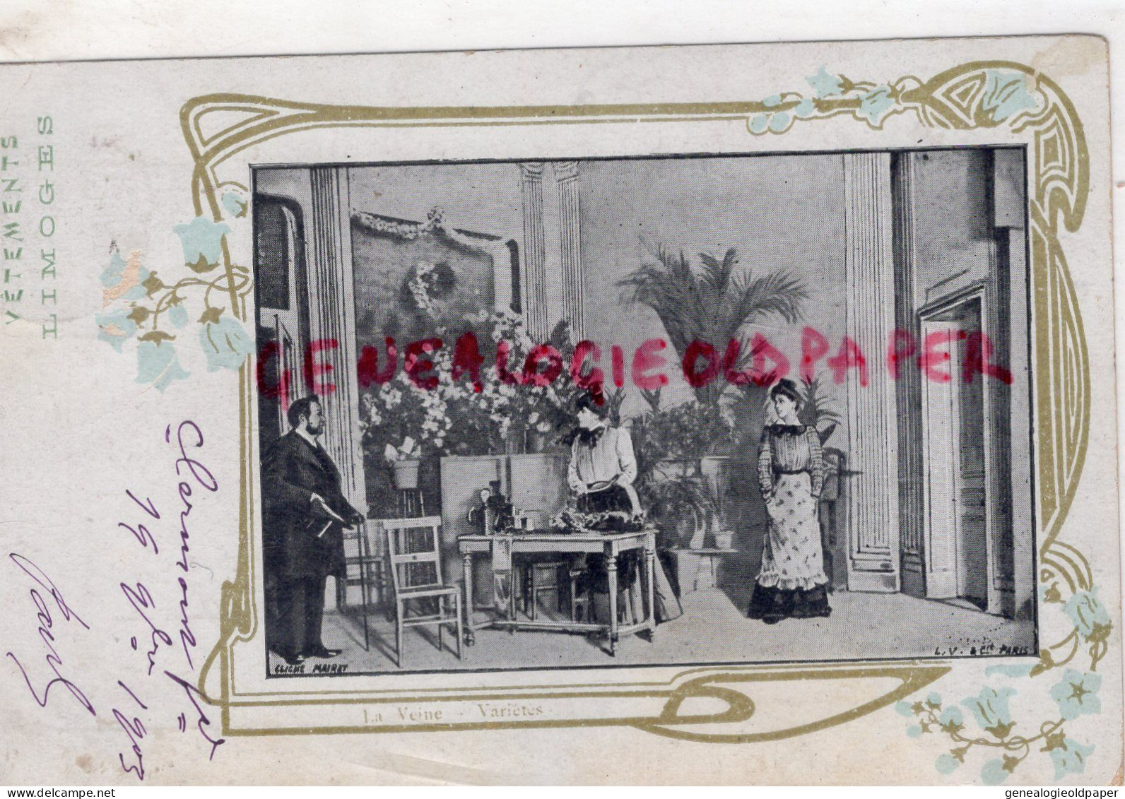 87- LIMOGES -MAGASIN VETEMENTS  A DONY -1903-  RUE DES HALLES- ALEXANDRE DONY ORIGINAIRE DE ST SAINT VICTURNIEN - Textile & Vestimentaire
