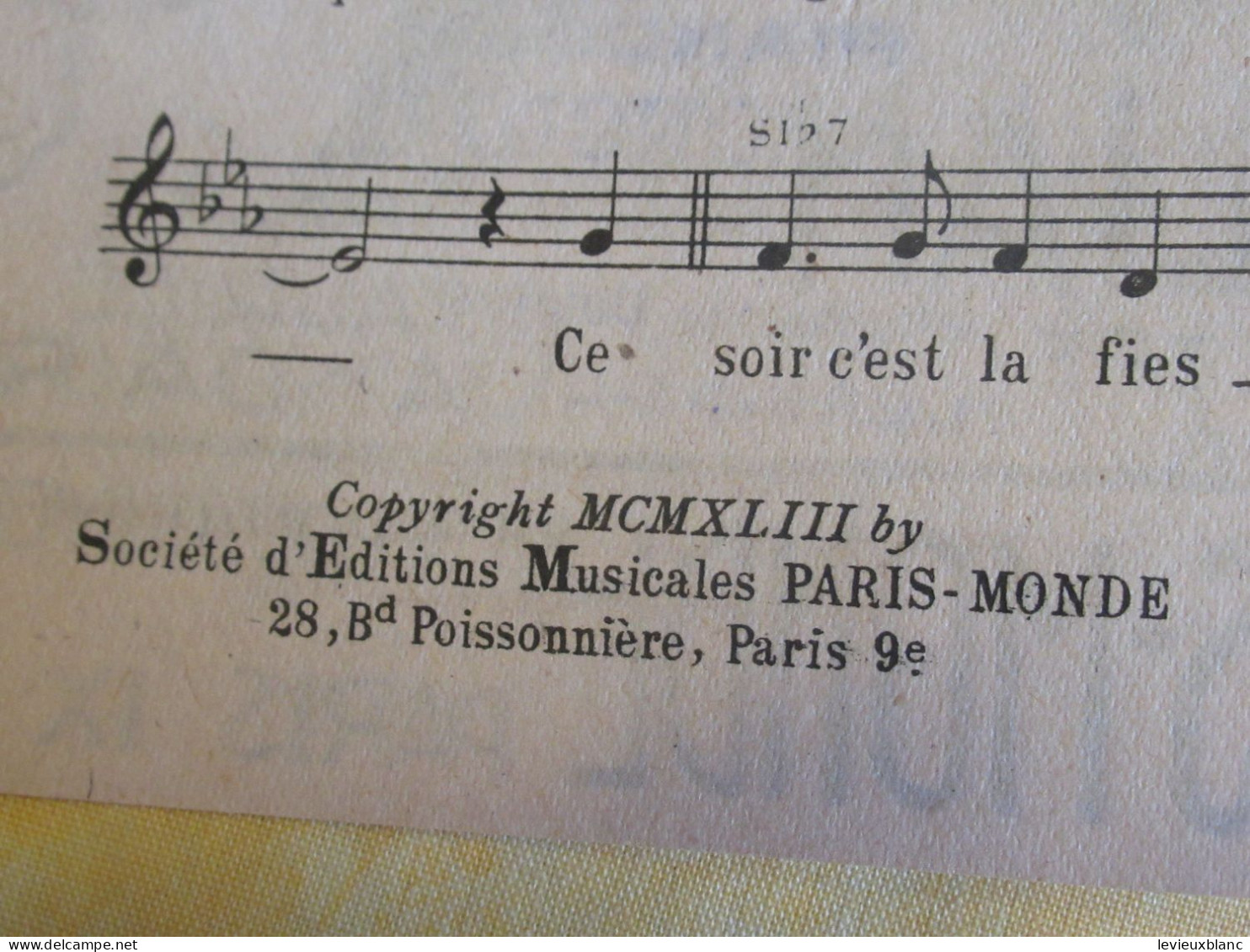 Partition Ancienne/"FIESTA GAUCHO" Fête Gaucho/ Jacques HELIAN /Maurice VANDAIR/Roger LUCCHESI/1943      PART350 - Sonstige & Ohne Zuordnung