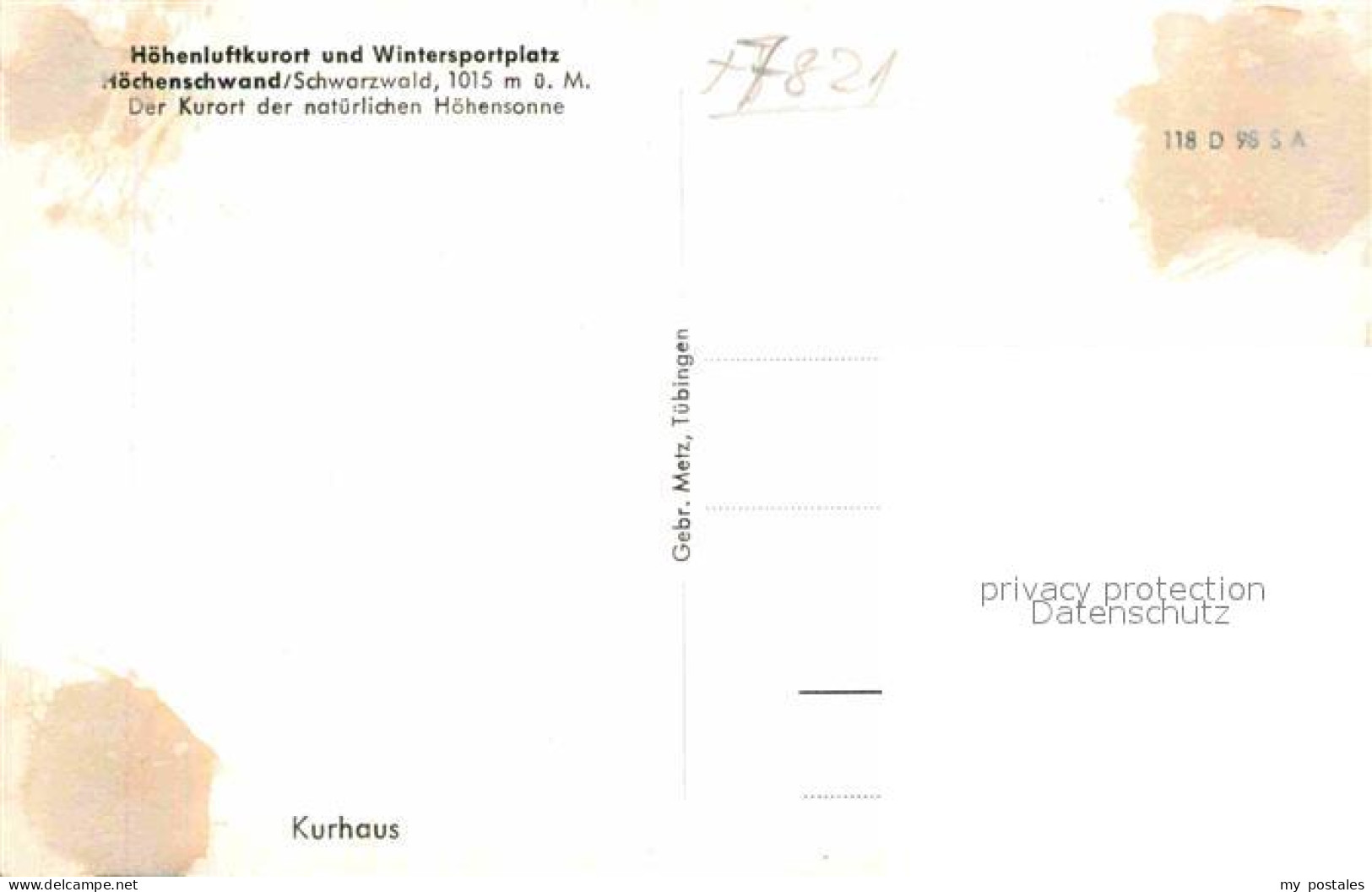 42701782 Hoechenschwand Kurhaus Hoechenschwand - Höchenschwand
