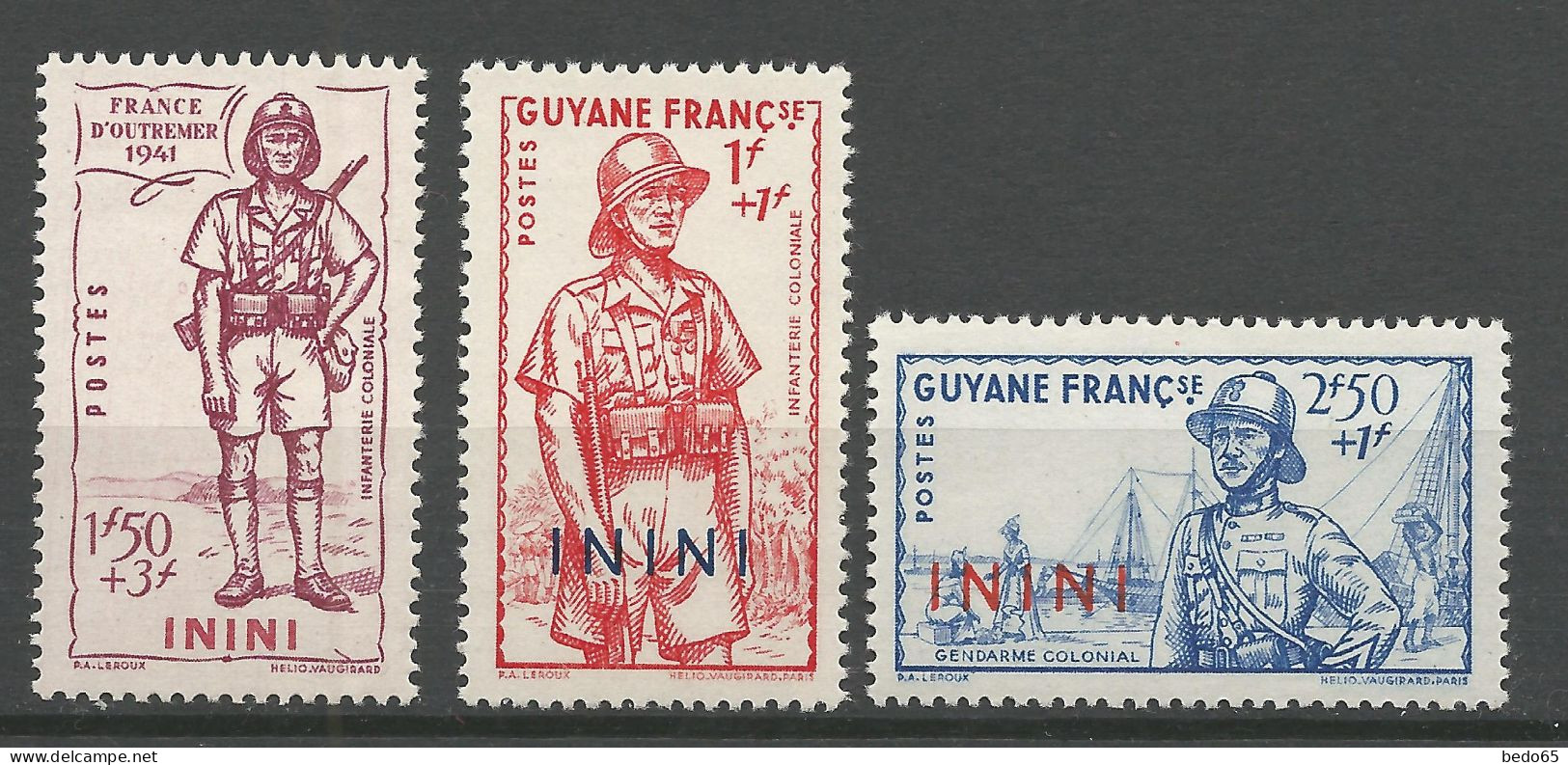 ININI Série Complète N° 48 à 50 NEUF** LUXE SANS CHARNIERE / Hingeless / MNH - Unused Stamps