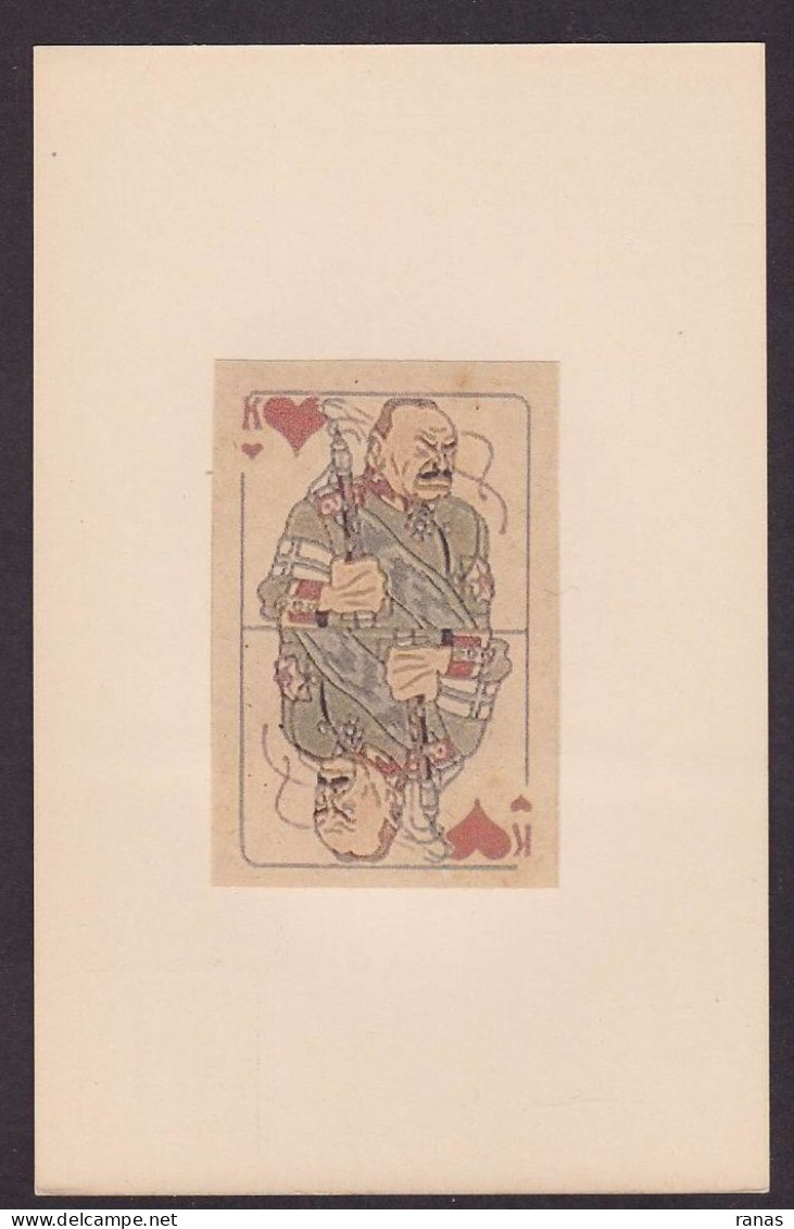 CPA Jeu De Cartes Carte à Jouer Playing Cards Non Circulé Satirique Politique Allemagne Germany Franchise Militaire - Spielkarten