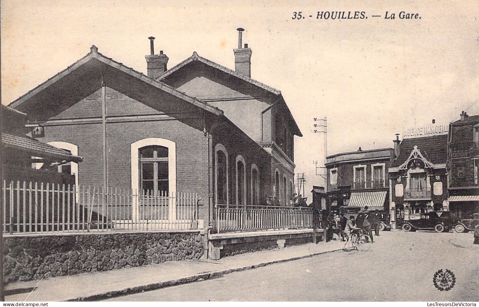 FRANCE - Houilles - La Gare - Animé- Carte Postale Ancienne - Houilles