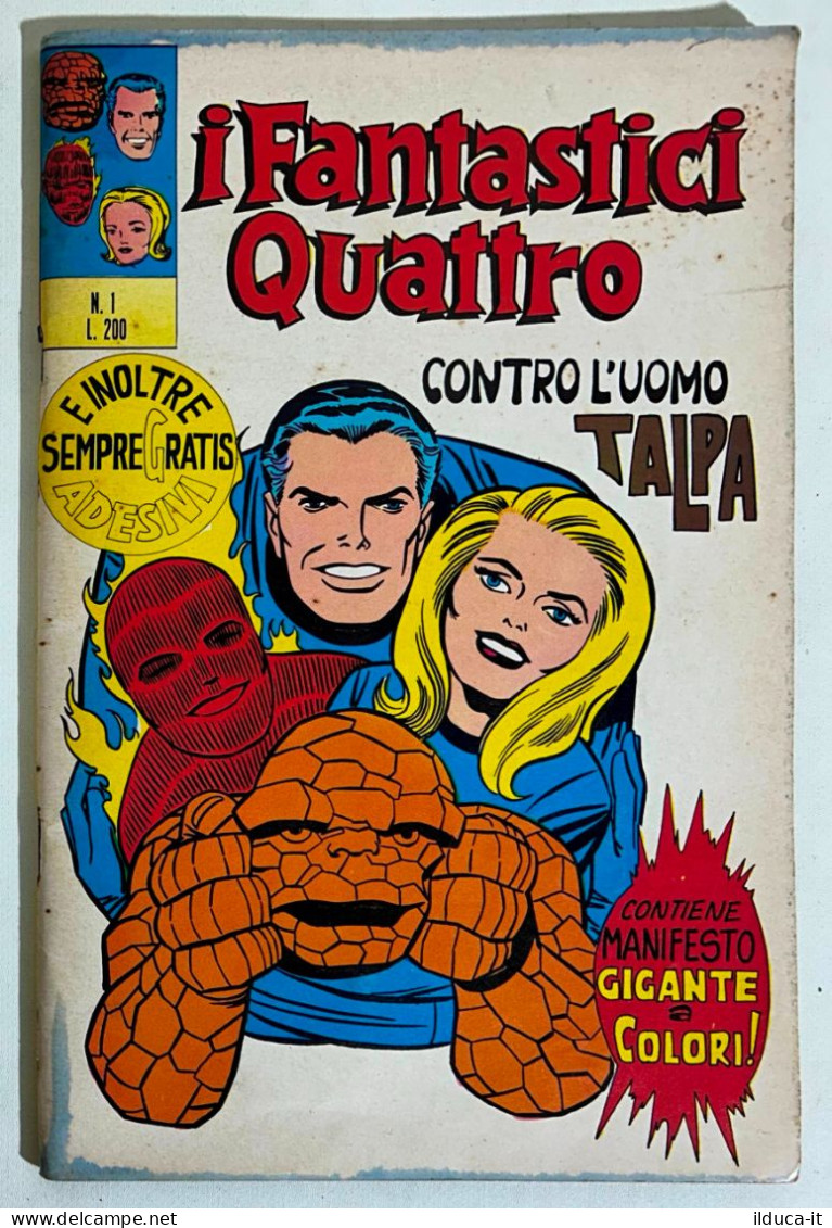 57891 I FANTASTICI QUATTRO N. 1 - Corno 1971 + Manifesto E Adesivi - Super Eroi
