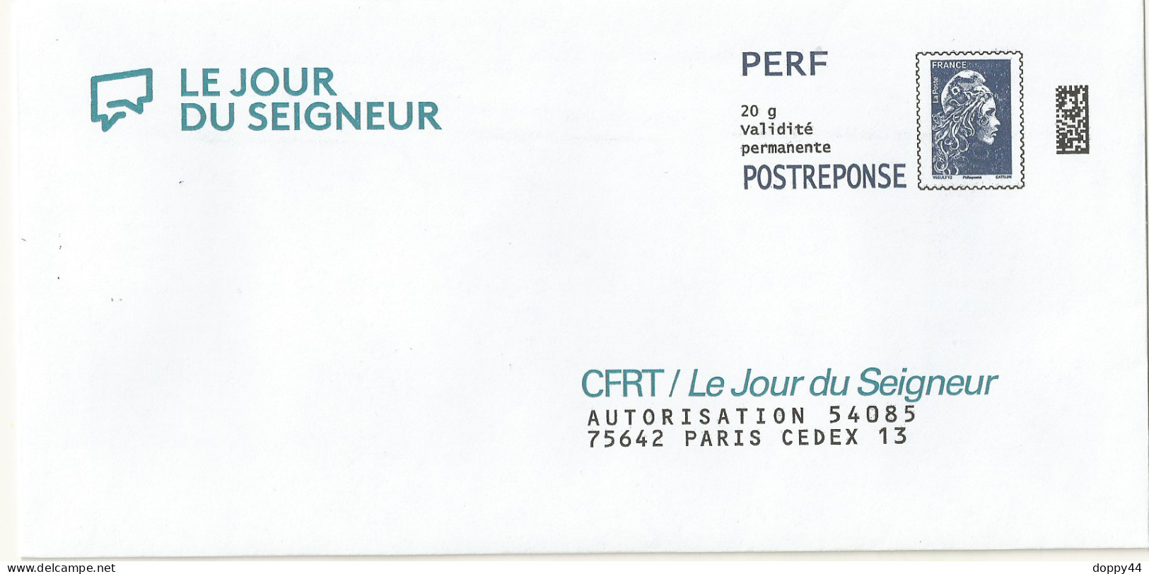 PAP POSTREPONSE PERF LE JOUR DU SEIGNEUR . LOT 421781 - Listos Para Enviar: Respuesta/Marianne L'Engagée