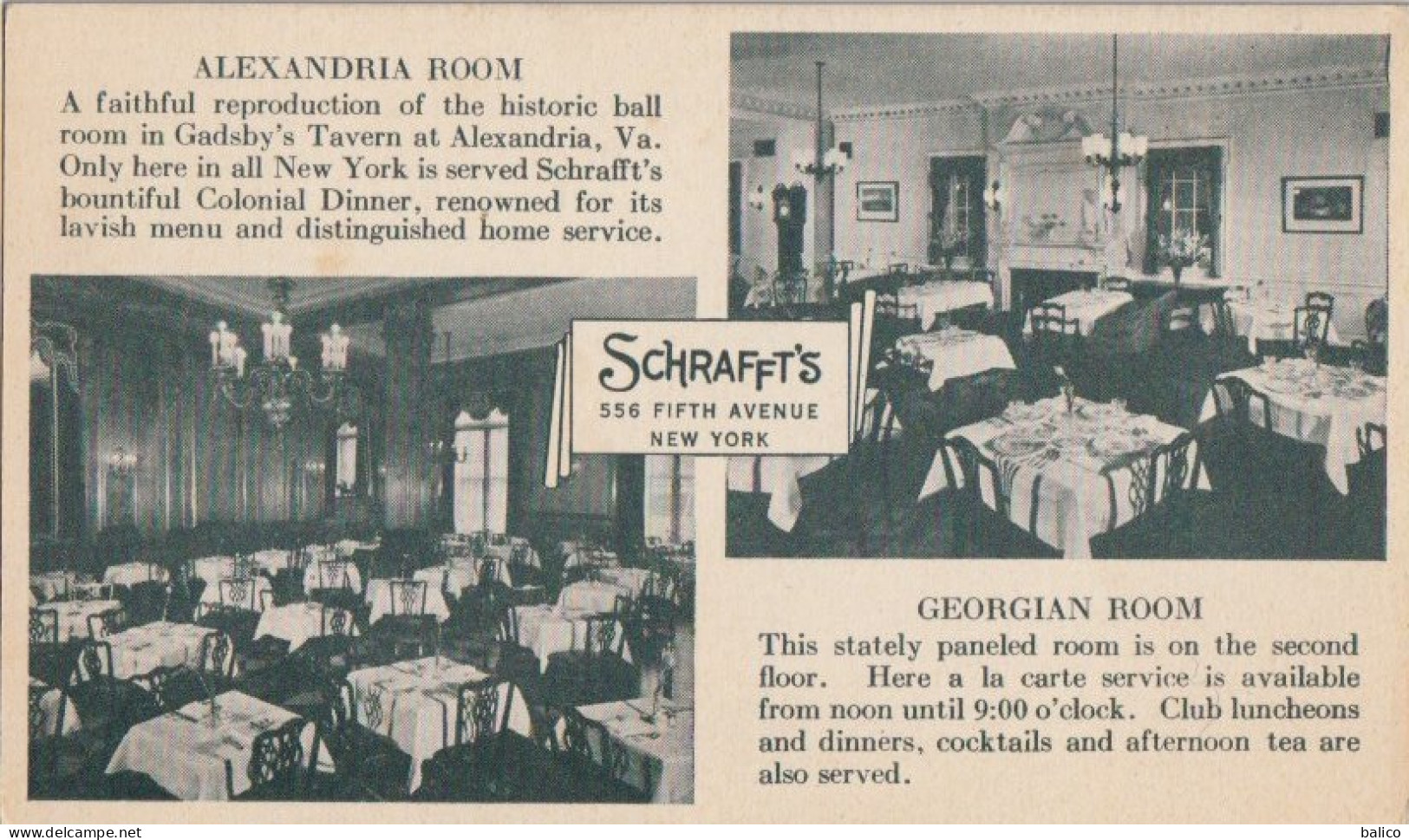 Schrafft's  Restaurant - Fifth Avenue - New-York - Cafes, Hotels & Restaurants