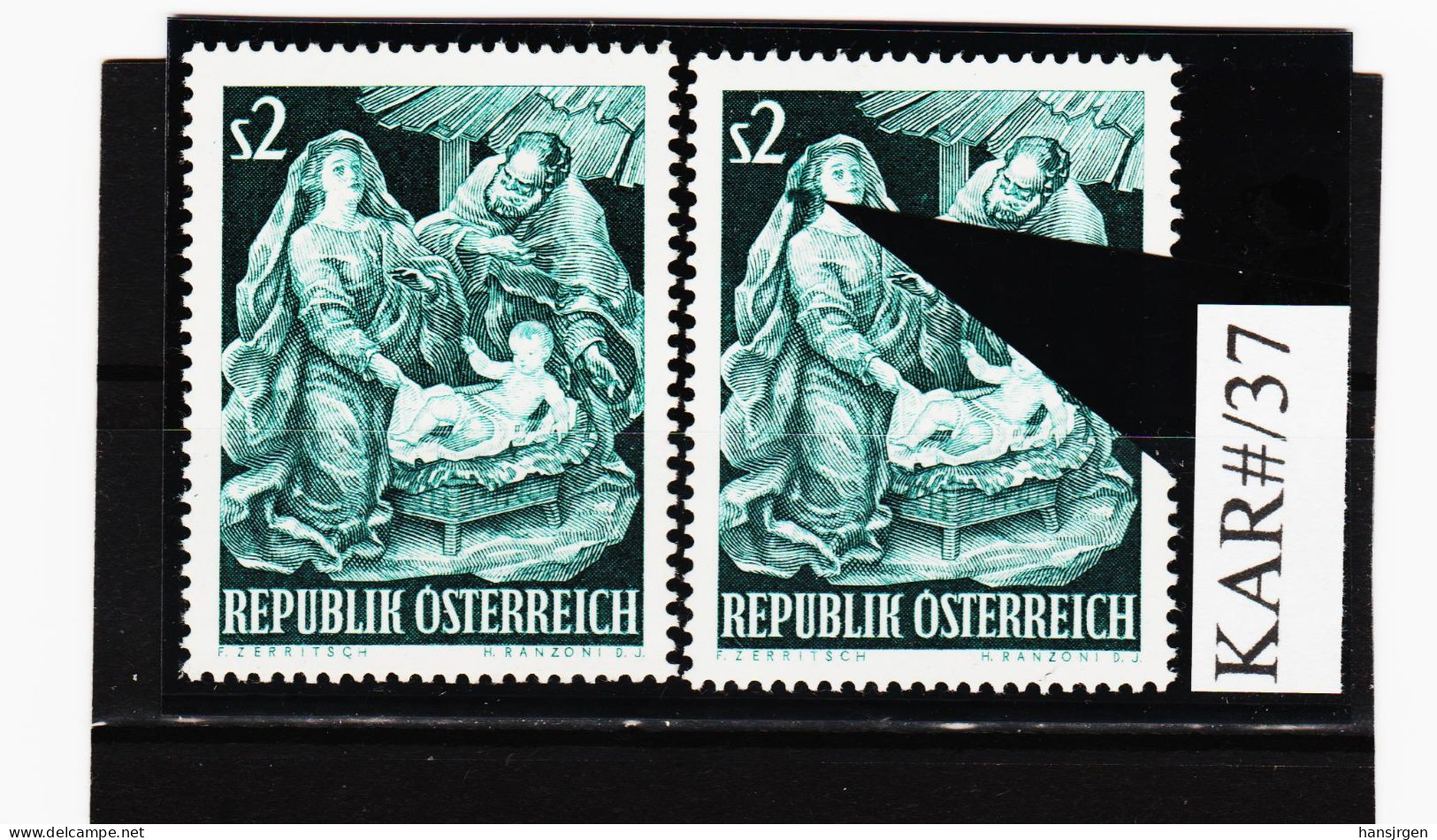 KAR#/37 ÖSTERREICH 1963 Michl 1143 PLATTENFEHLER FARBFLECK ** Postfrisch SIEHE ABBILDUNG - Plaatfouten & Curiosa