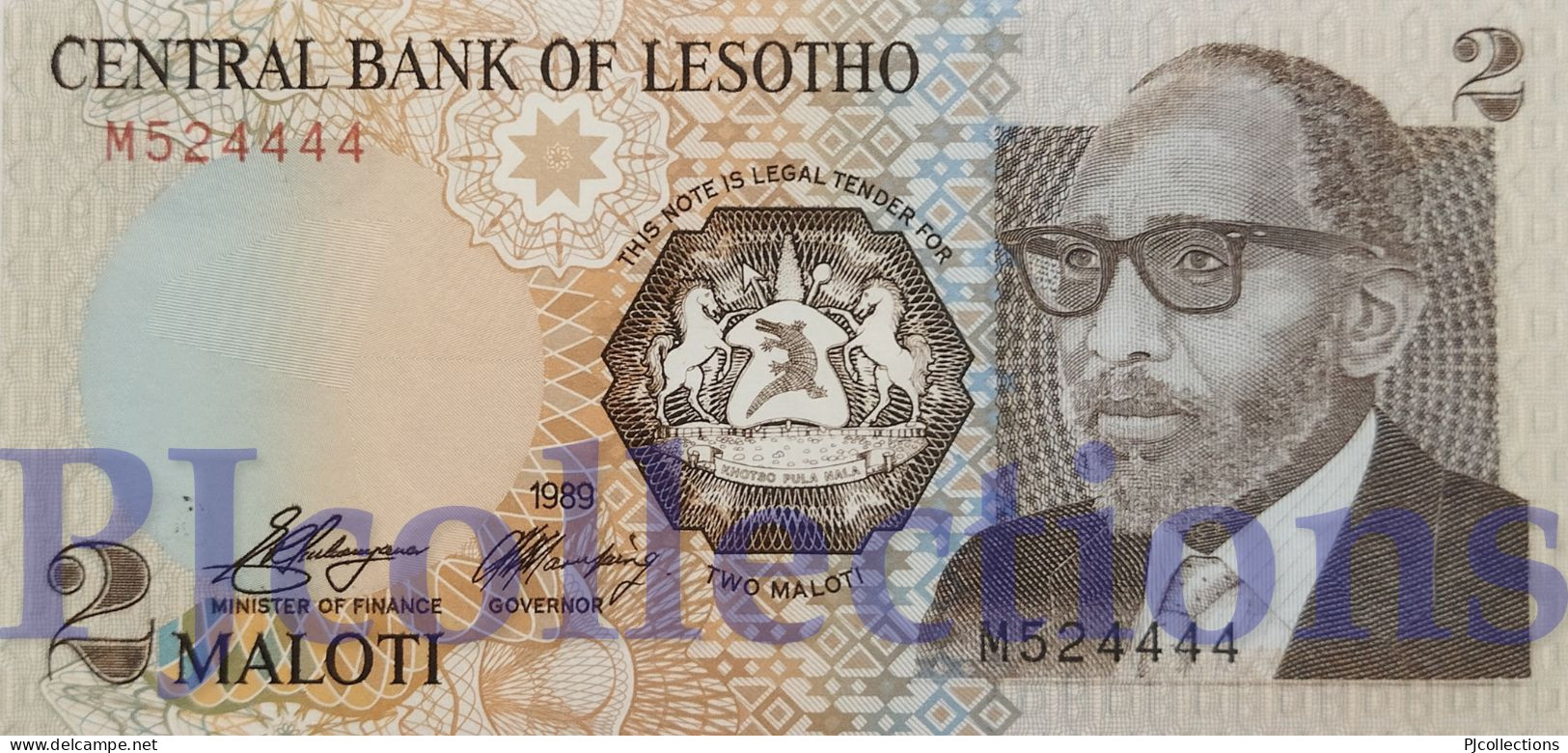 LESOTHO 2 MALOTI 1989 PICK 9a UNC - Lesotho