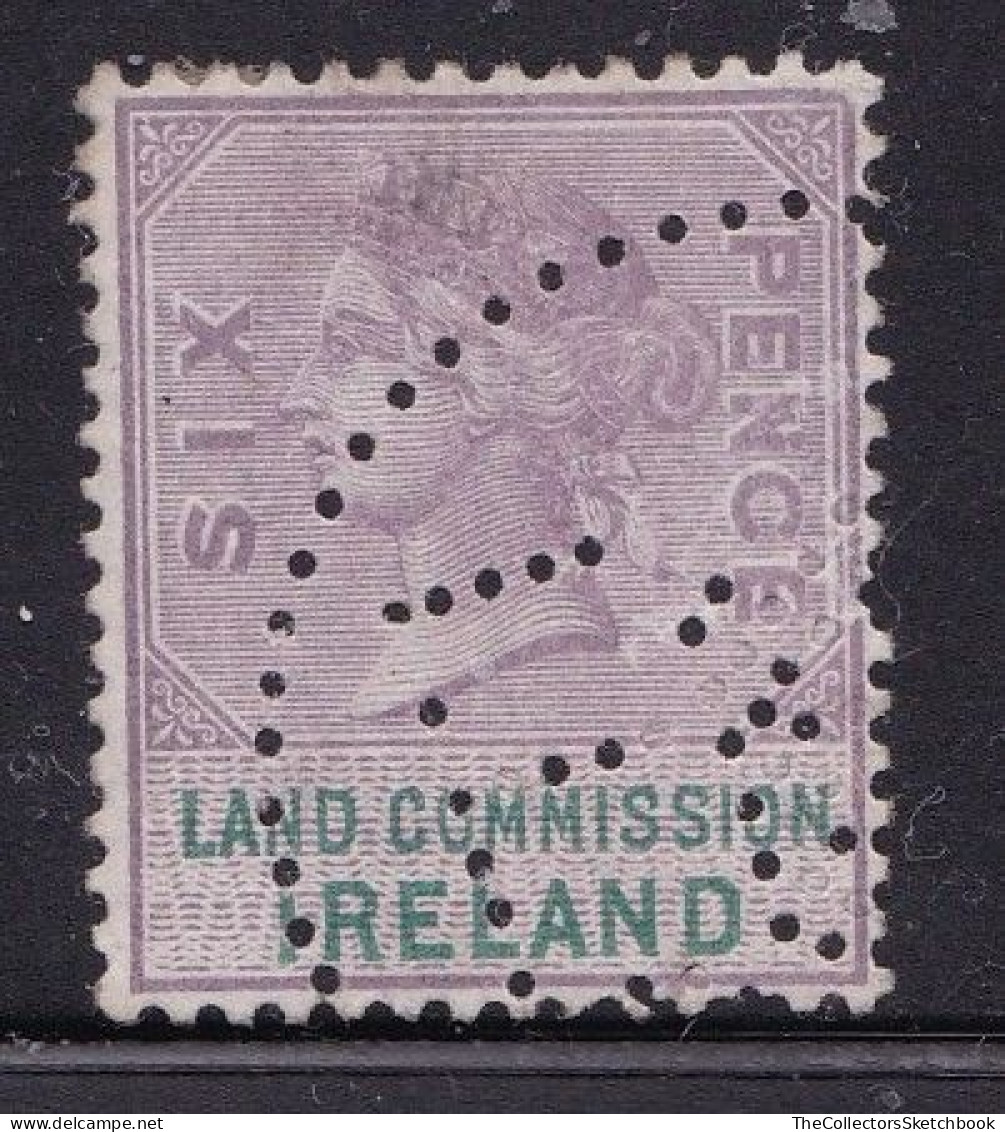 Ireland Fiscal / Revenue Land Comission 6d Lilac And Green Barefoot 3 Good Used - Oblitérés