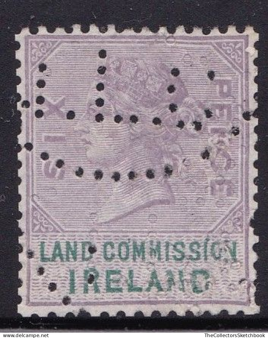 Ireland Fiscal / Revenue Land Comission 6d Lilac And Green Barefoot 3 Good Used - Usati