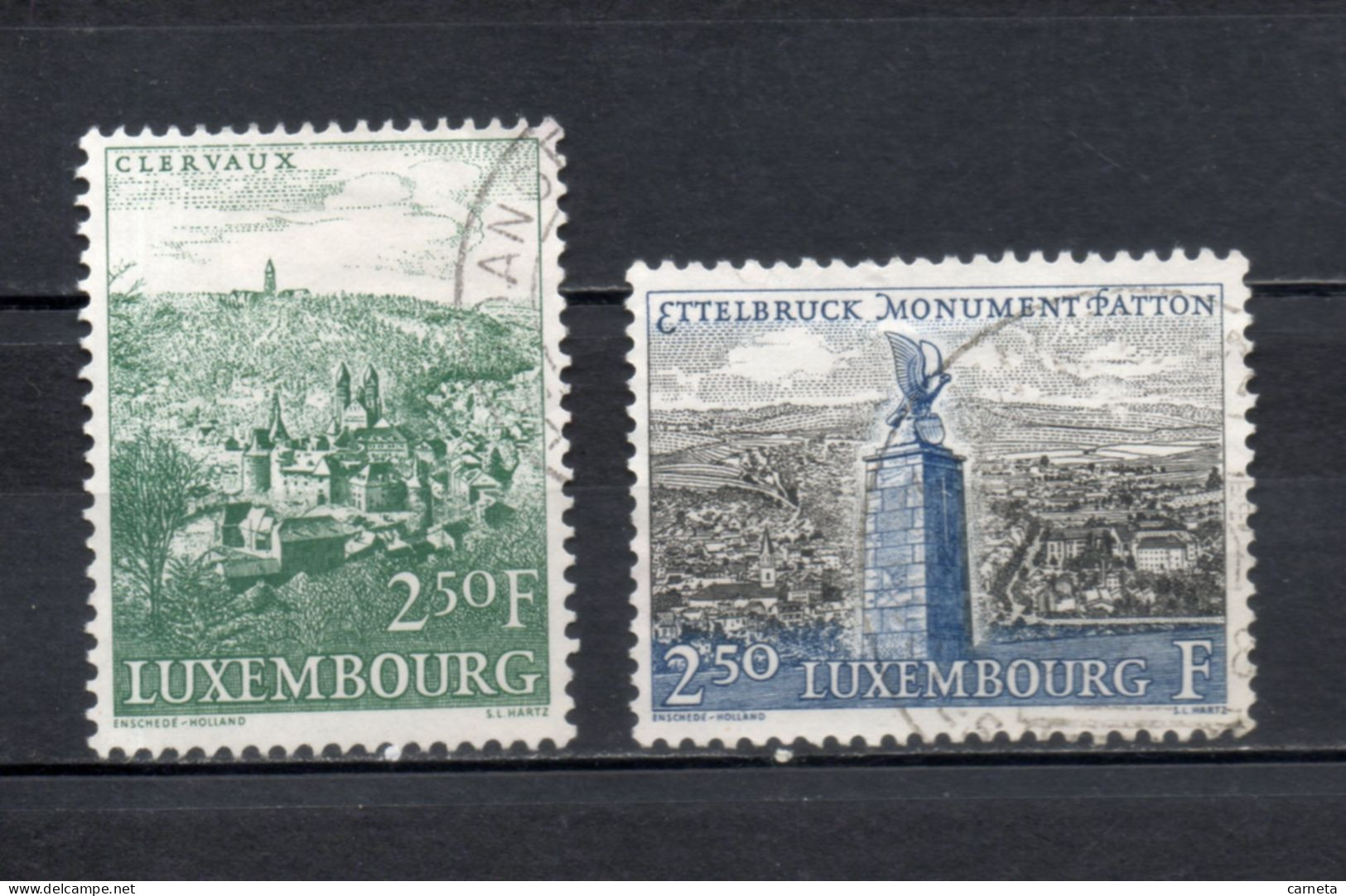 LUXEMBOURG    N° 599 + 600    OBLITERES   COTE 0.70€   TOURISME MONUMENT - Oblitérés