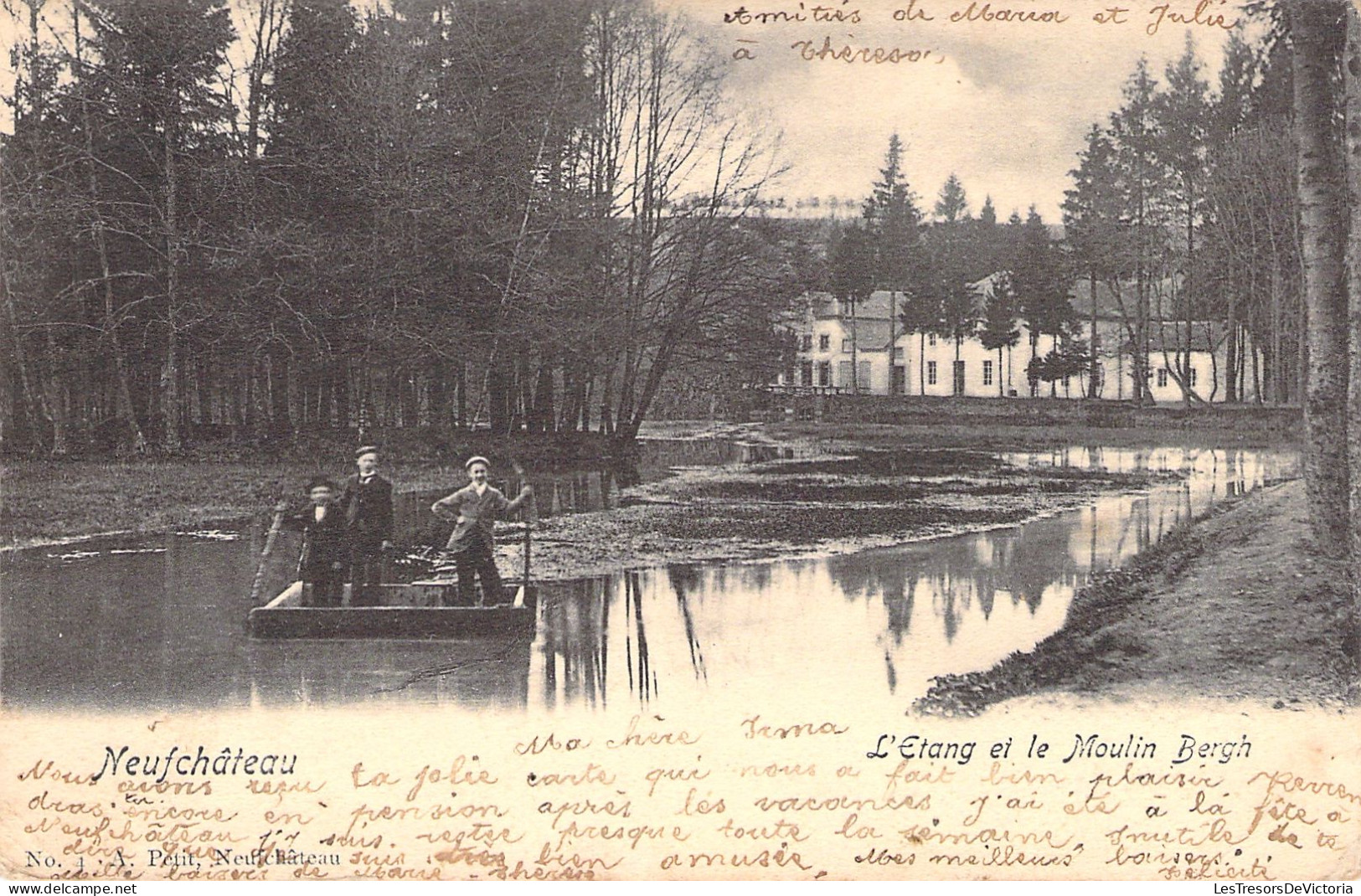 BELGIQUE - Neufchateau - L'etang Et Le Moulin Bergh - Carte Postale Ancienne - Neufchâteau