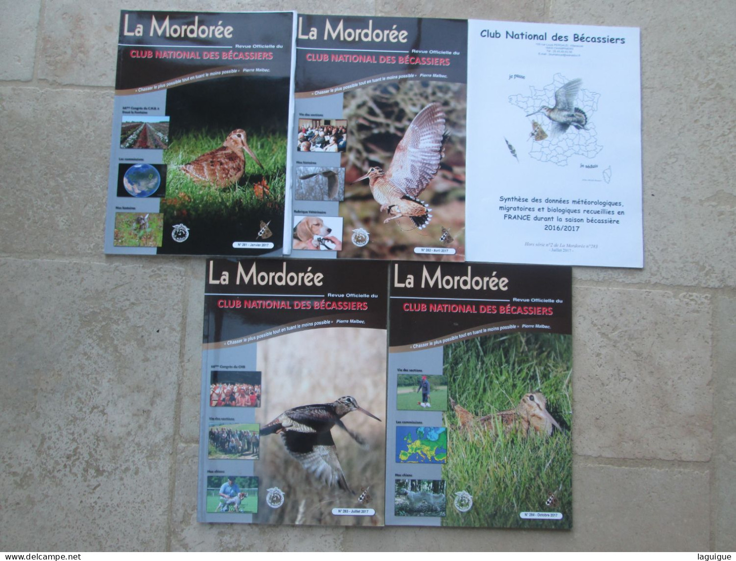 LOT DE 4 REVUES CLUB NATIONAL DES BECASSIERS LA MORDOREE 2017  N° 281à 284 Année Complète + 1 Hors Série - Chasse/Pêche