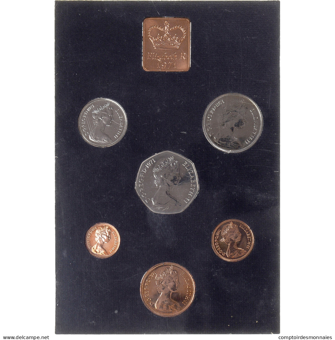 Monnaie, Grande-Bretagne, Set 6 Monnaies, 1971, Great Britain And Northern - Maundy Sets & Gedenkmünzen