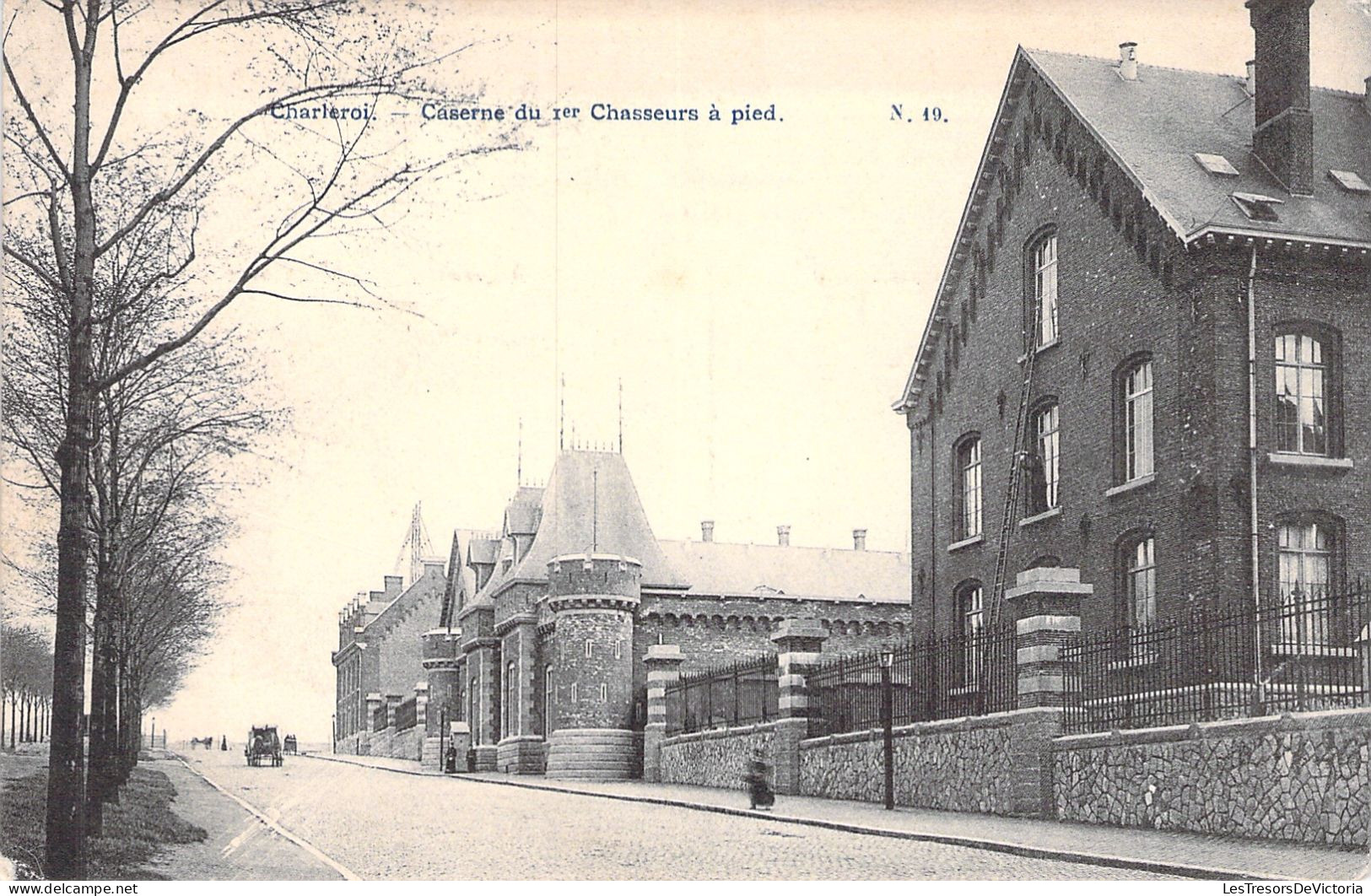 BELGIQUE - Charleroi - Caserne Du 1er Chasseurs à Pied - Carte Postale Ancienne - Charleroi