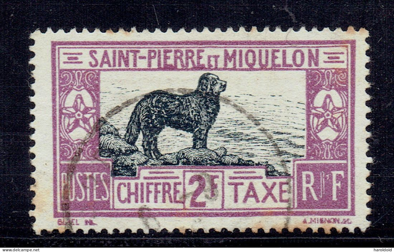 ST PIERRE ET MIQUELON - TAXE N°30 OB TB - Timbres-taxe