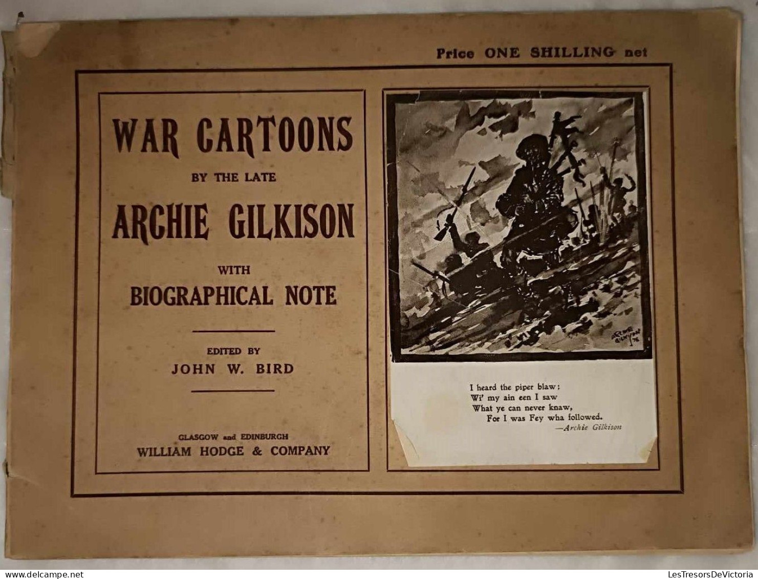 Livre - War Cartoons By The Late Archie Gilkison With Biographical Note - William Hodge & Company - Biografía