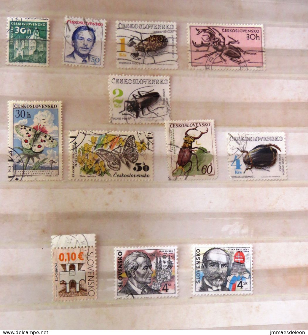 Czechoslovakia Slovakia Various Insects Beetles Butterflies - Verzamelingen & Reeksen