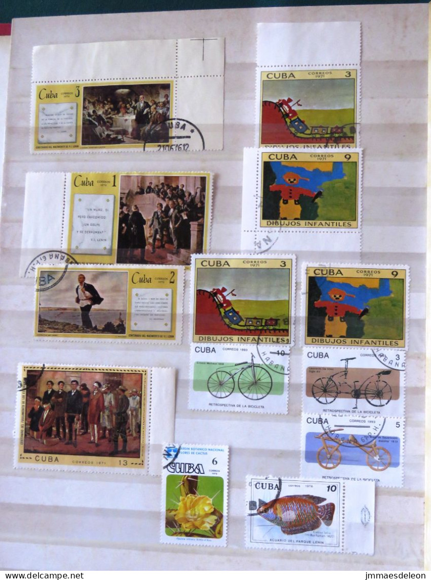 Cuba Various Children History Fish Cactus Bicycle - Collezioni & Lotti