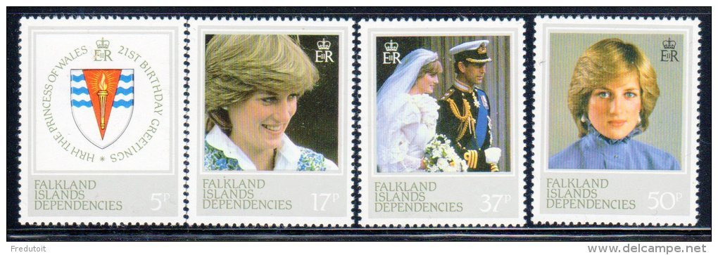 FALKLAND (Géorgie Du Sud) -  N°111/4  ** (1982) Lady Diana - Zuid-Georgia