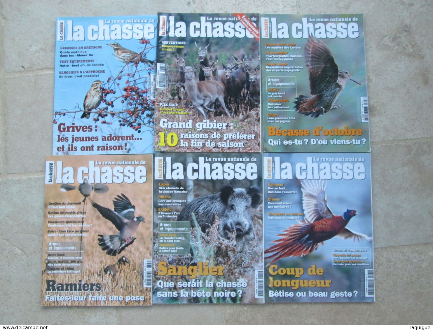 LOT DE 6 REVUES LA REVUE NATIONALE DE LA CHASSE  2013 à 2014 - Caza/Pezca