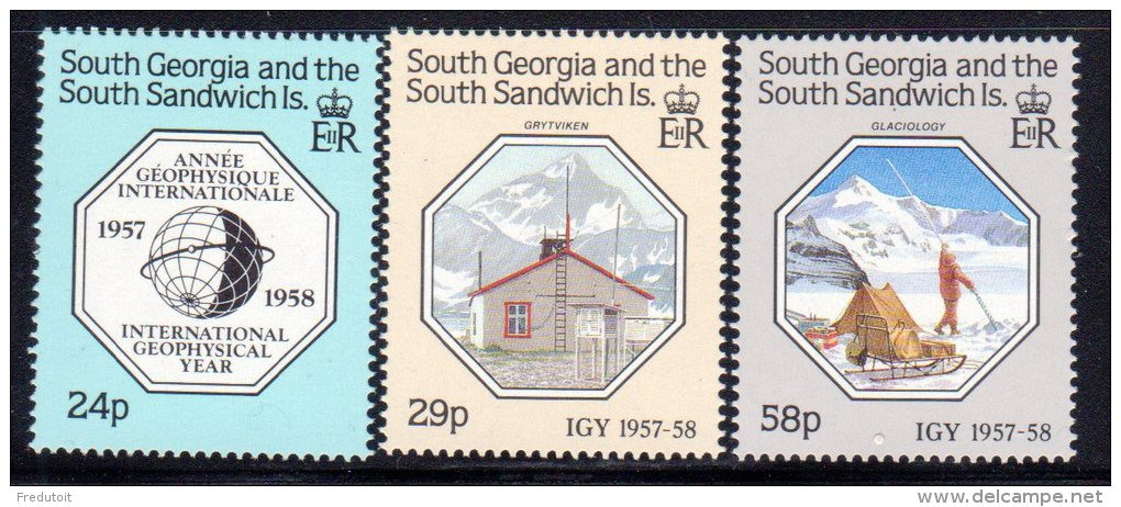 GEORGIE Du SUD -  N°181/3 ** (1987) Géophysique Internationale - Georgias Del Sur (Islas)