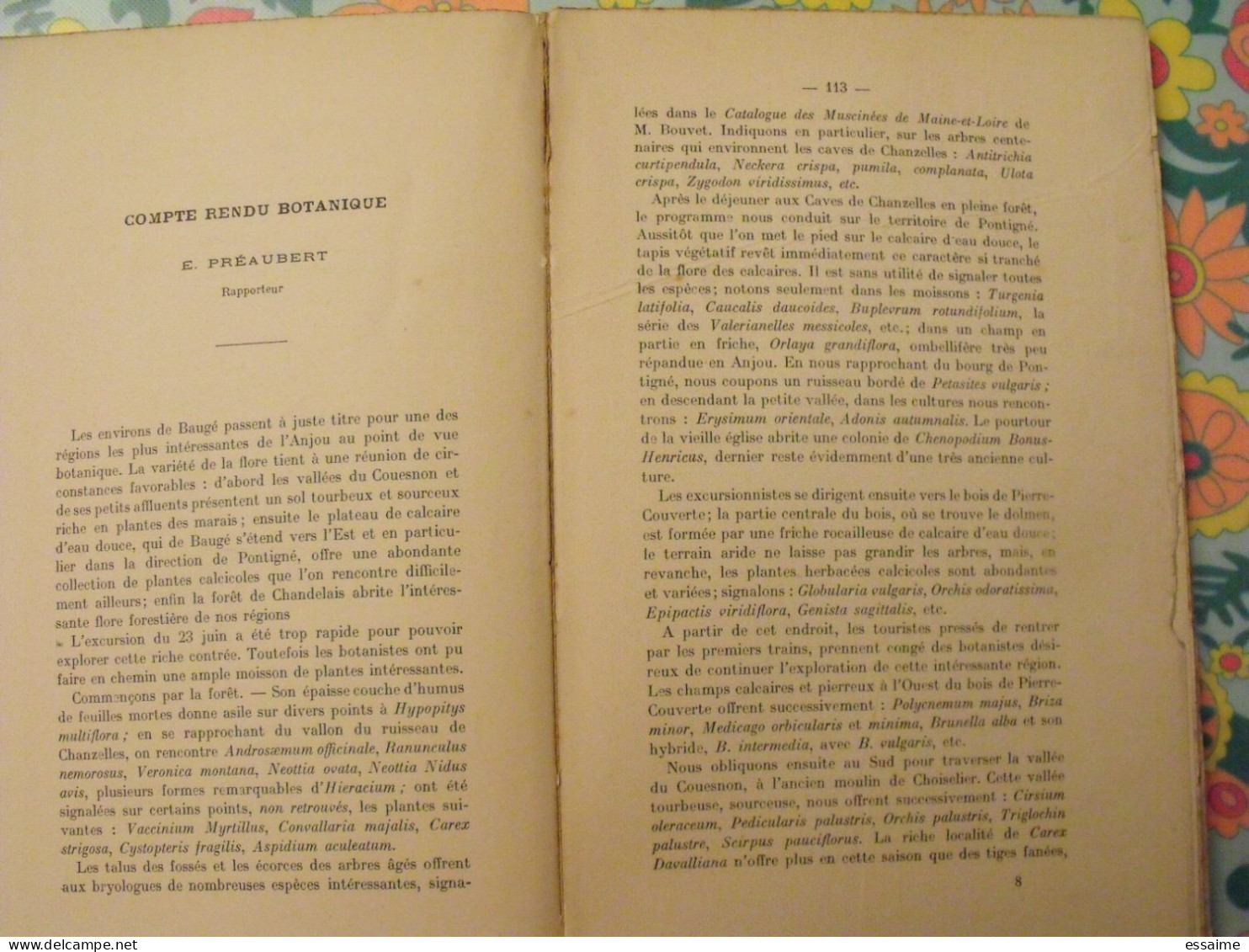 bulletin de la société d'études scientifiques d'Angers. 1911. Grassin.