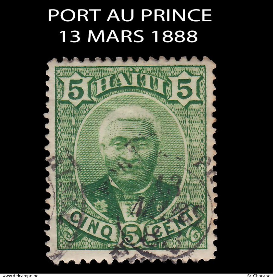 HAITI STAMP.1887.G. Louis Etienne.5c. SCOTT 24. USED. - Haïti