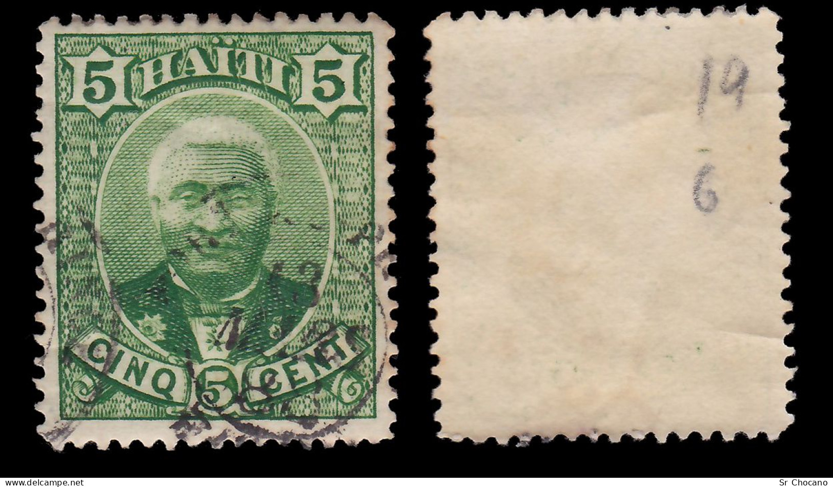 HAITI STAMP.1887.G. Louis Etienne.5c. SCOTT 24. USED. - Haïti