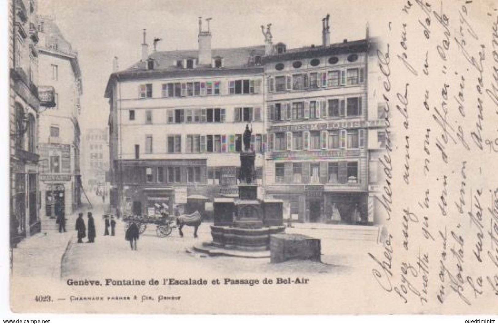 Genève, Fontaine De L'Escalade Et Passage De Bel-Air, Précurseur. 1903. - Genève