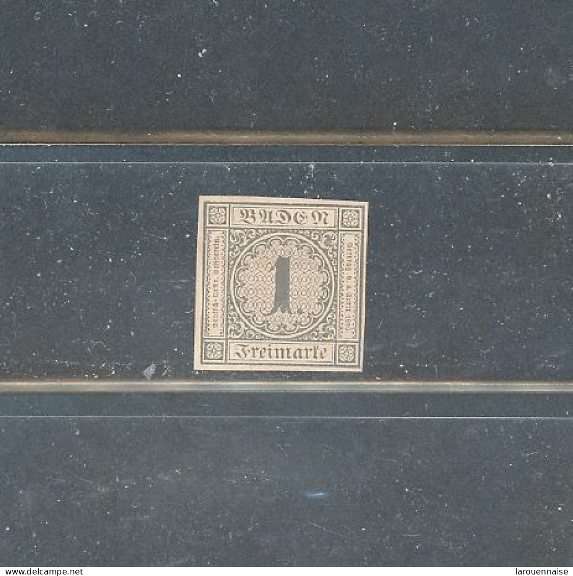 ALLEMAGNE - BADE -1851-52 - N° 1a N* ETAT SUPERBE - 1K NOIR / CHAMOIS - Postfris