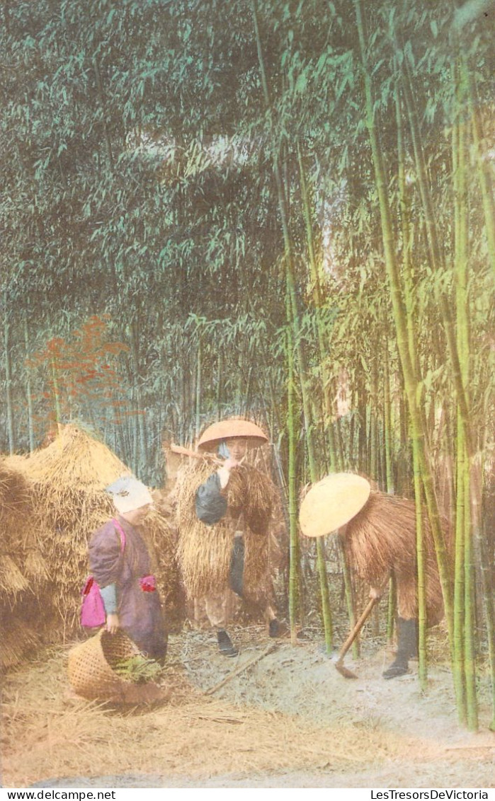 CHINE - Scene Paysanne - Agriculture Chinoise - Bambou - Colorisé Et Animé - Carte Postale Ancienne - China