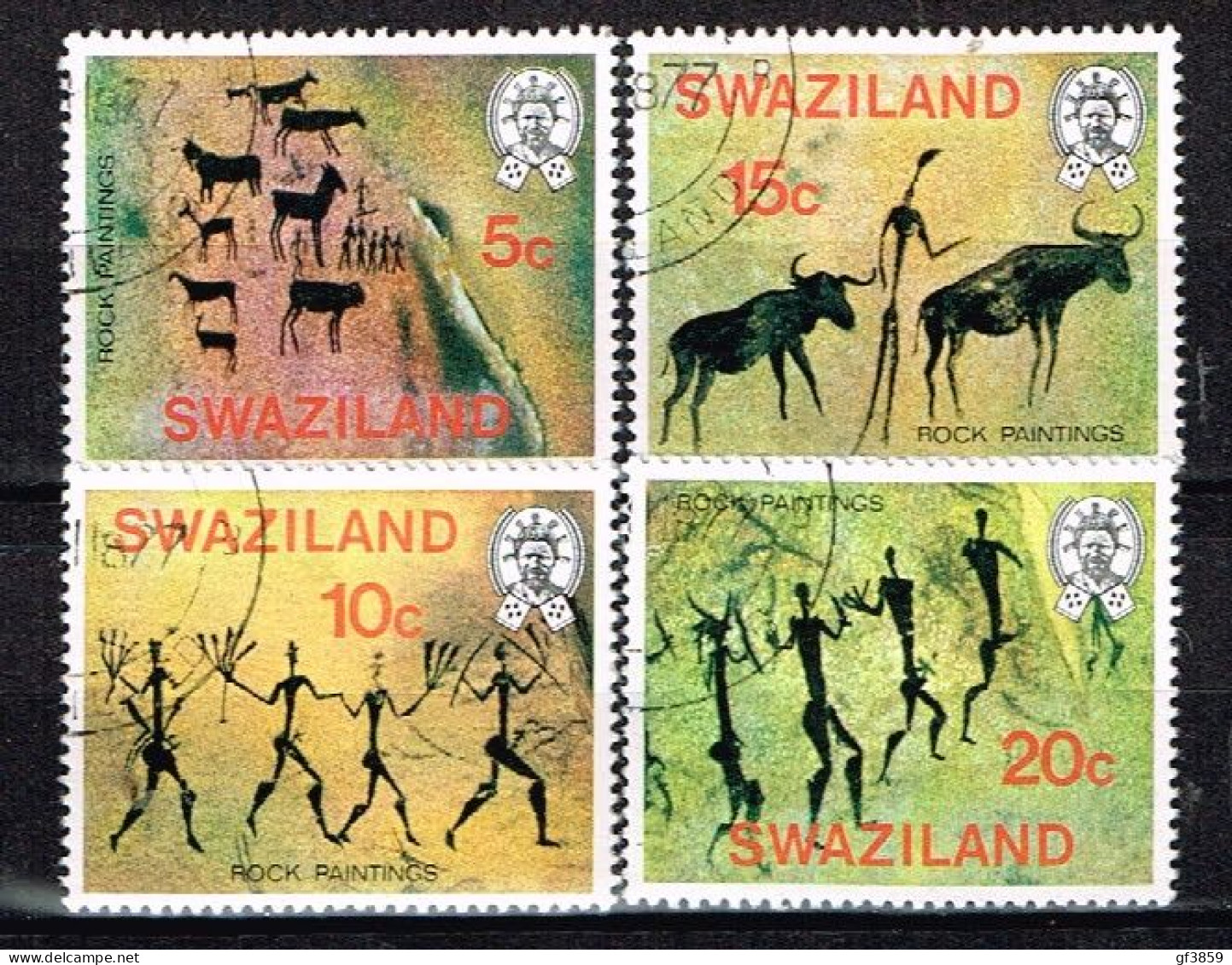 SWAZILAND / Oblitérés /Used / 1977 - Peintures Rupestres - Swaziland (1968-...)
