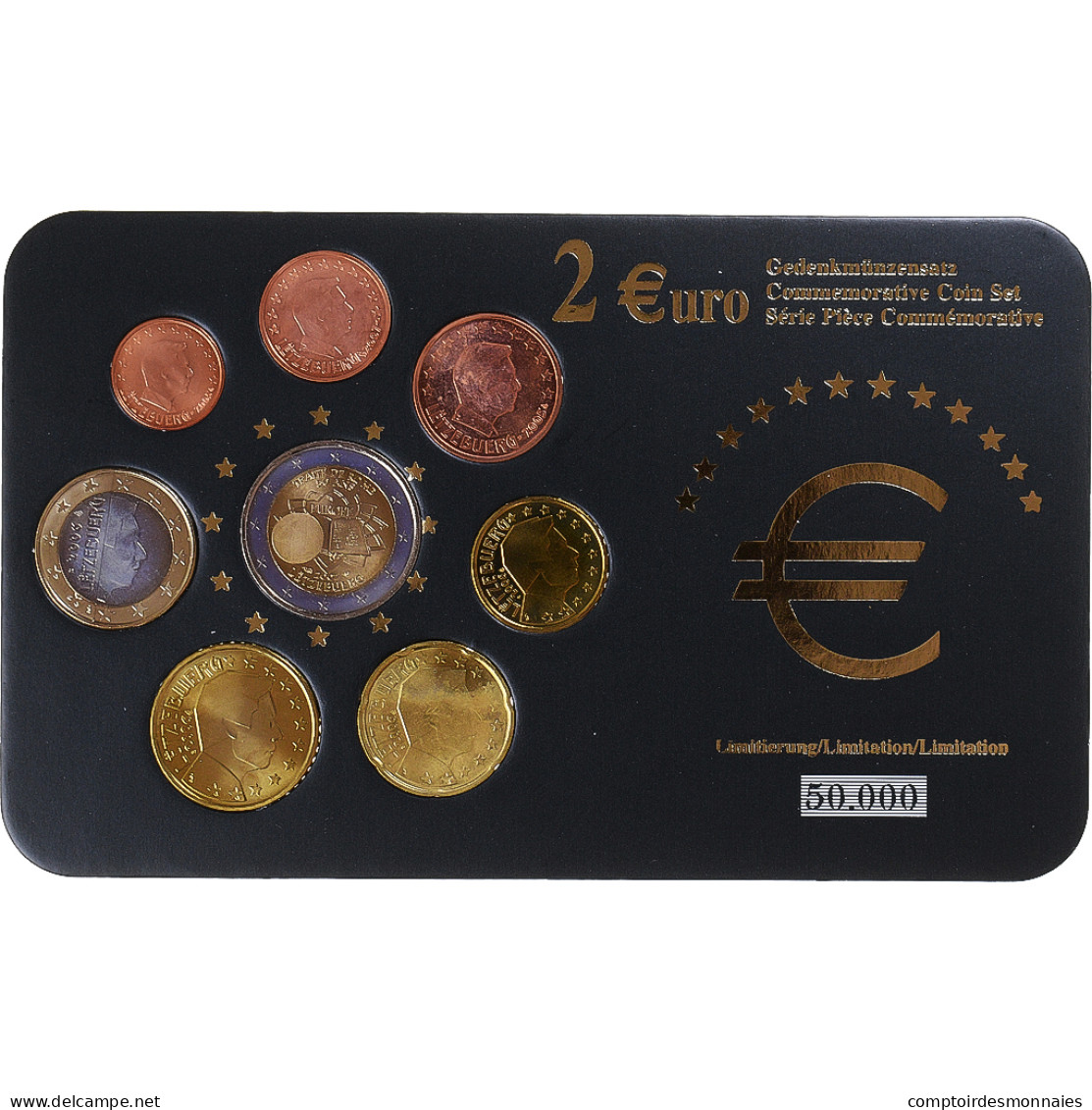 Luxembourg, Euro-Set, 2005-2007, Set 8 Monnaies Euro, FDC - Luxemburg
