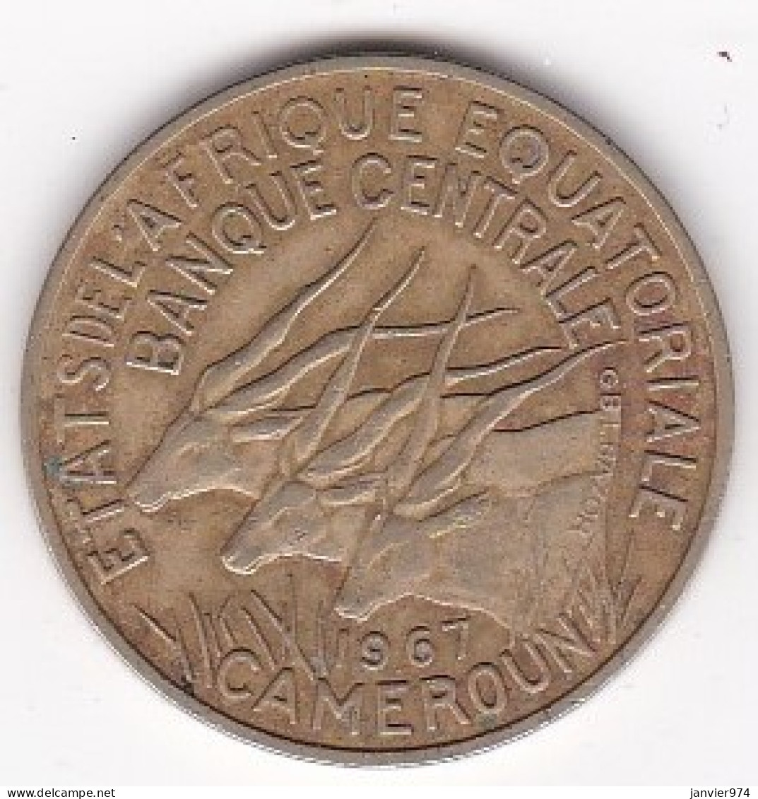 Cameroun, Afrique Equatoriale Française, 10 FRANCS 1967, Bronze Aluminium. KM# 2a - Kameroen