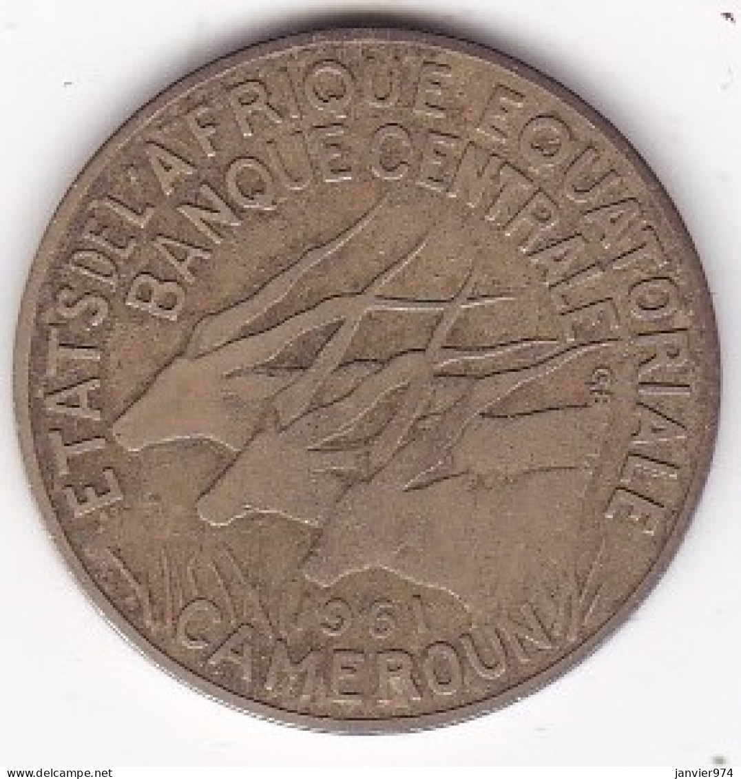 Cameroun, Afrique Equatoriale Française, 10 FRANCS 1961, Bronze Aluminium. KM# 2 - Camerún