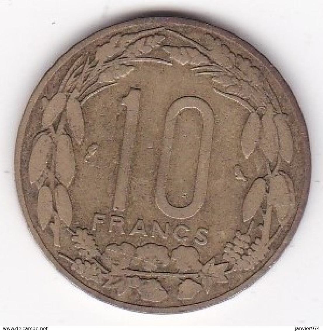 Cameroun, Afrique Equatoriale Française, 10 FRANCS 1961, Bronze Aluminium. KM# 2 - Cameroun