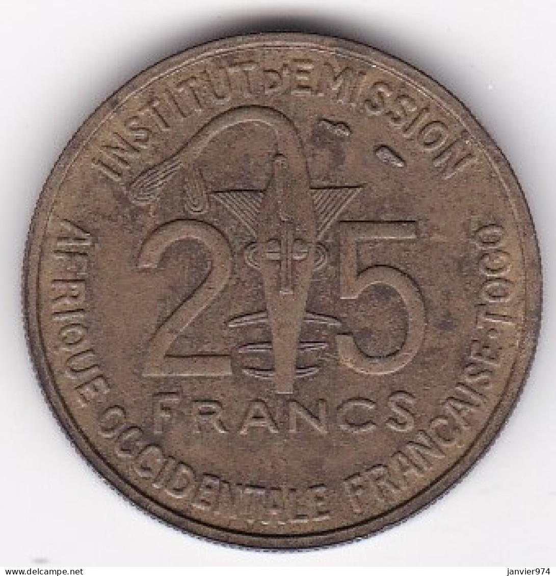 Afrique Occidentale Française Togo 25 Francs 1957 Bronze-Alu. KM# 9. - Togo