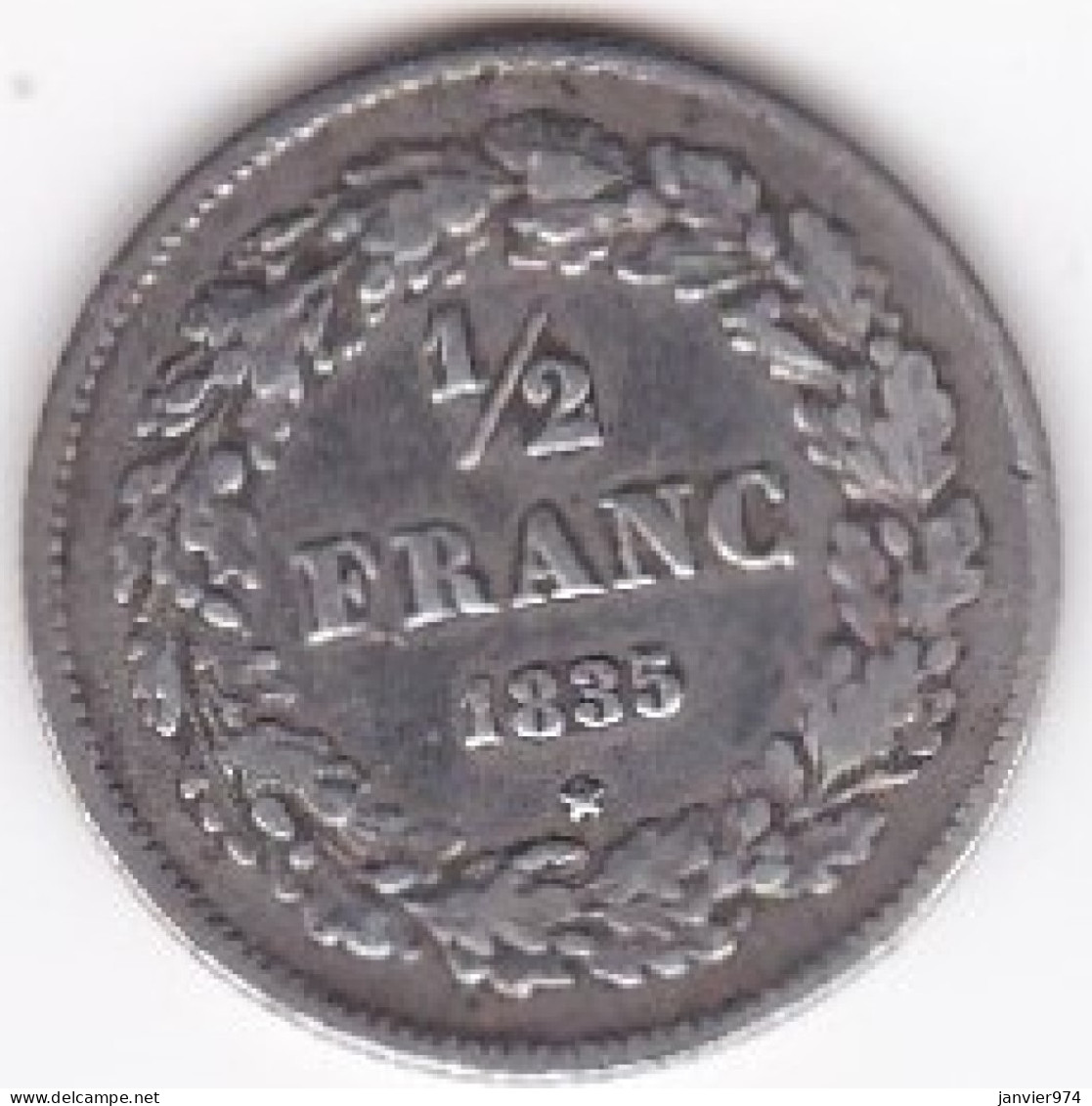 Belgique . 1/2 Franc 1835 Leopold I, En Argent , KM# 6, En TTB - 1/2 Frank