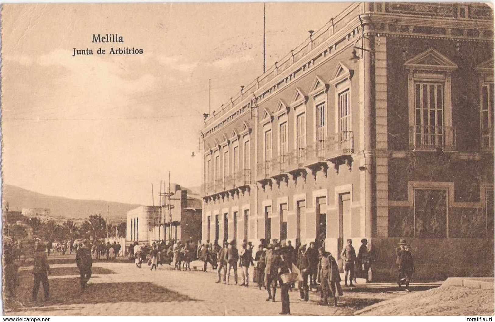 MELILLA Junta De Arbitrios Rückseitig Stempel Oldenburg Portugiesische Dampfschiffs Rhederei Viuba De Samuel SALAMA 1923 - Melilla