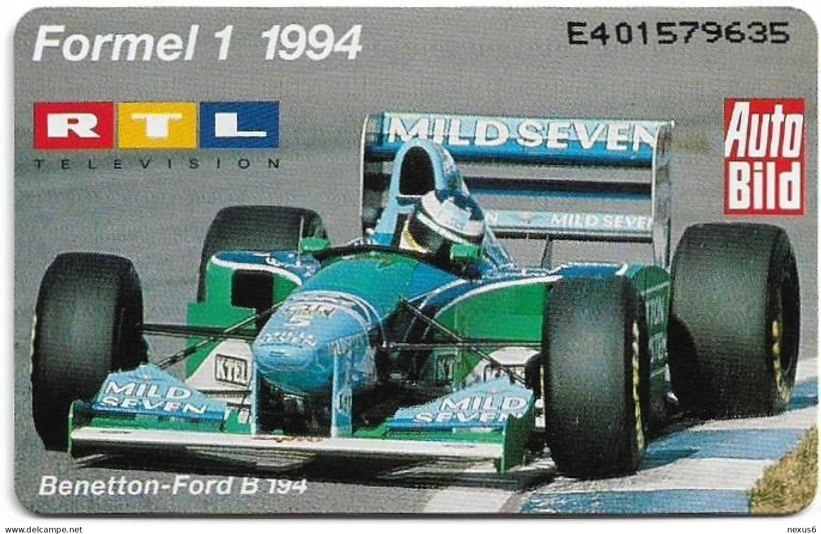 Netherlands/Germany (Cooperation) - Formula 1 Benetton-Ford B 194, 7.5ƒ, 2.500ex, Mint - Private