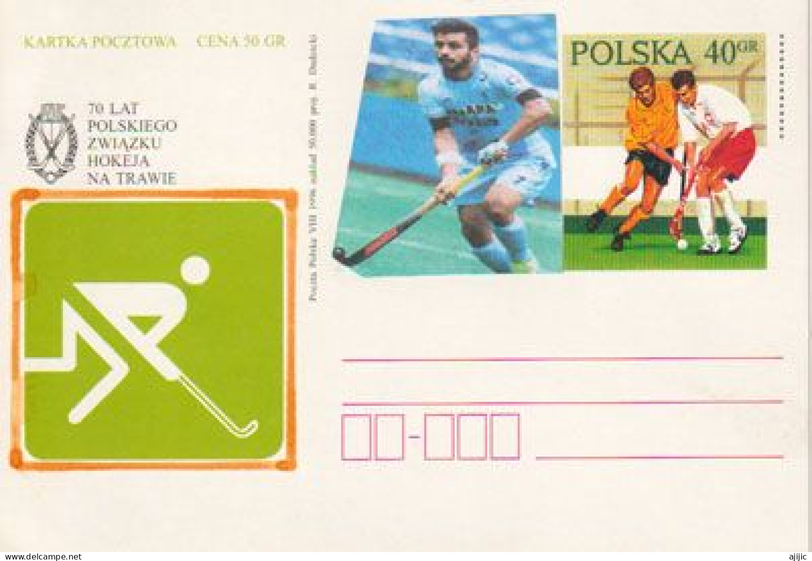 POLAND. The Polish Field Hockey Association (Postal Stationery - Entier Postal)   Only One Available - Hockey (Field)