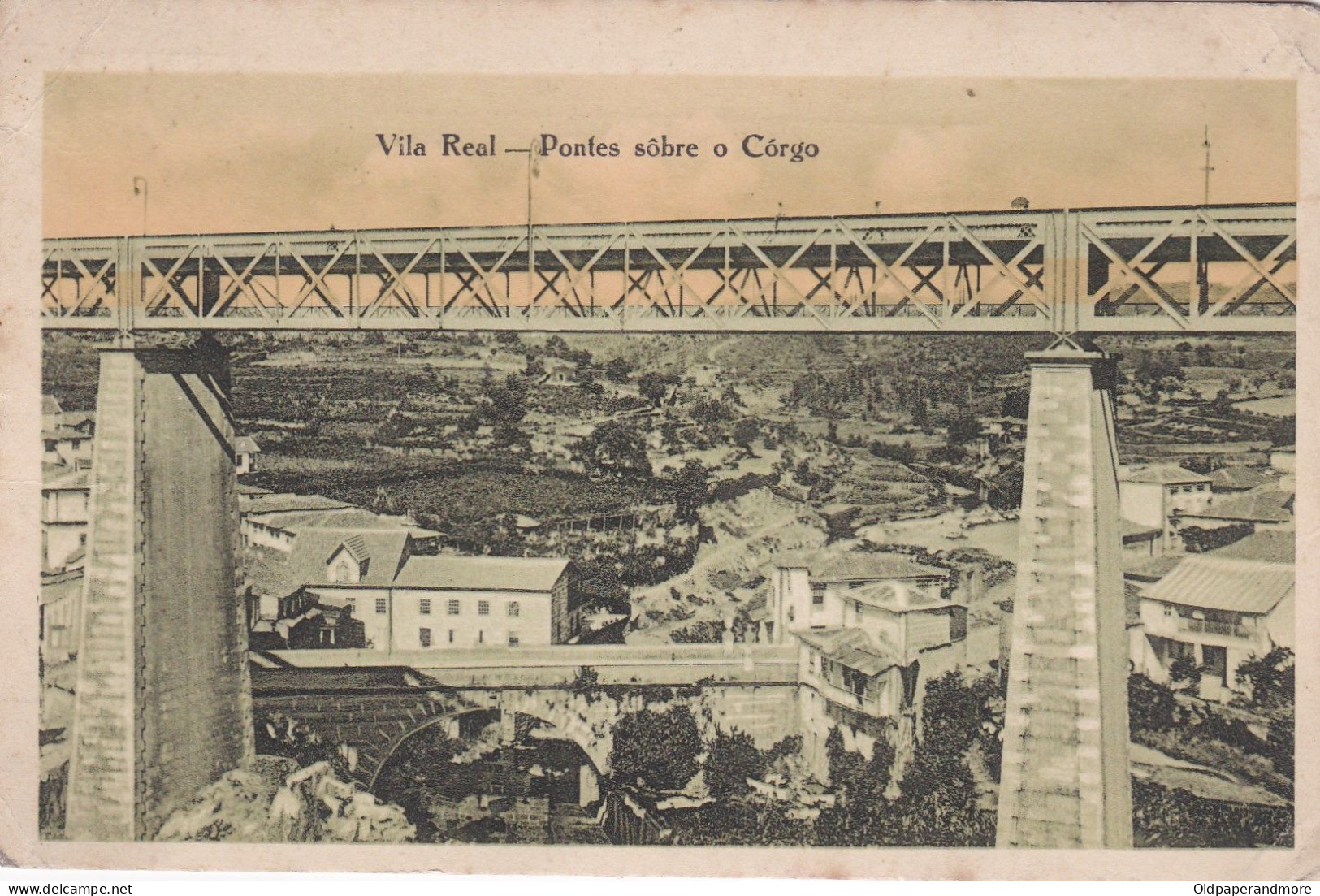 POSTCARD PORTUGAL - VILA REAL - PONTE SOBRE O CORGO - RAILWAY BRIDGE - Vila Real