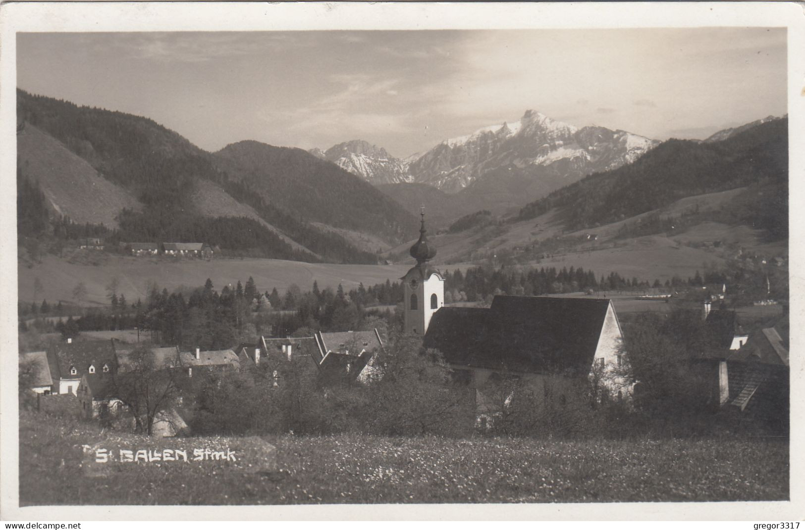 E649) ST. GALLEN - Steiermark - FOTO AK Mit Kirche Im  Vordergrund ALT! 1932 - St. Gallen