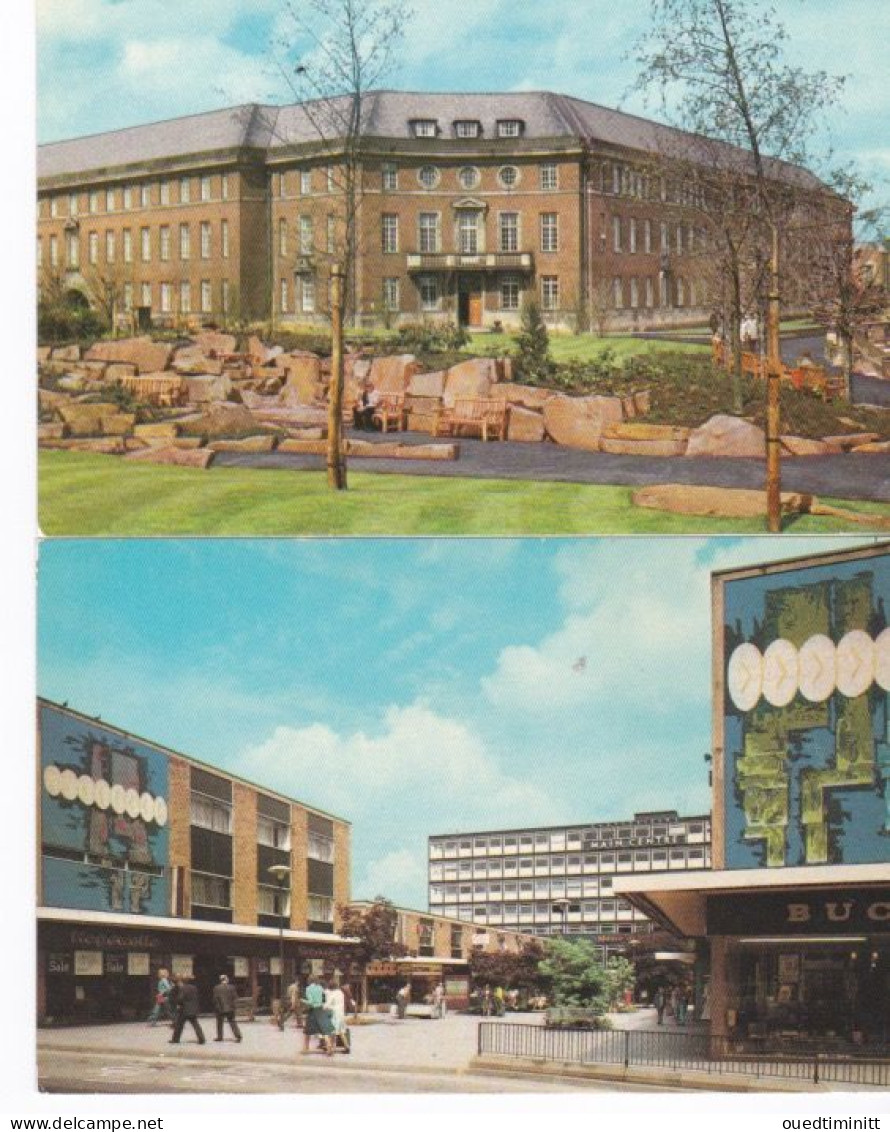 Derby, Lot De 2 Cpsm, Councile House, New Shopping Precinct - Derbyshire